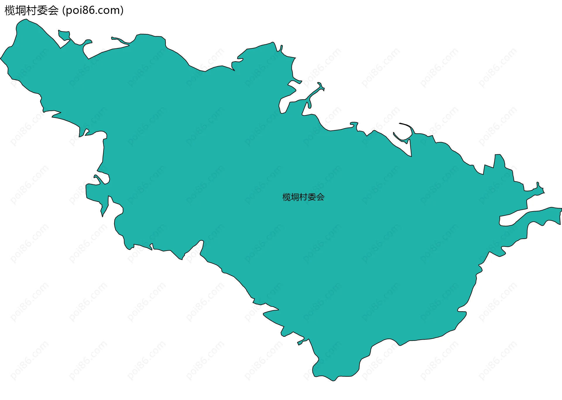 榄垌村委会边界地图