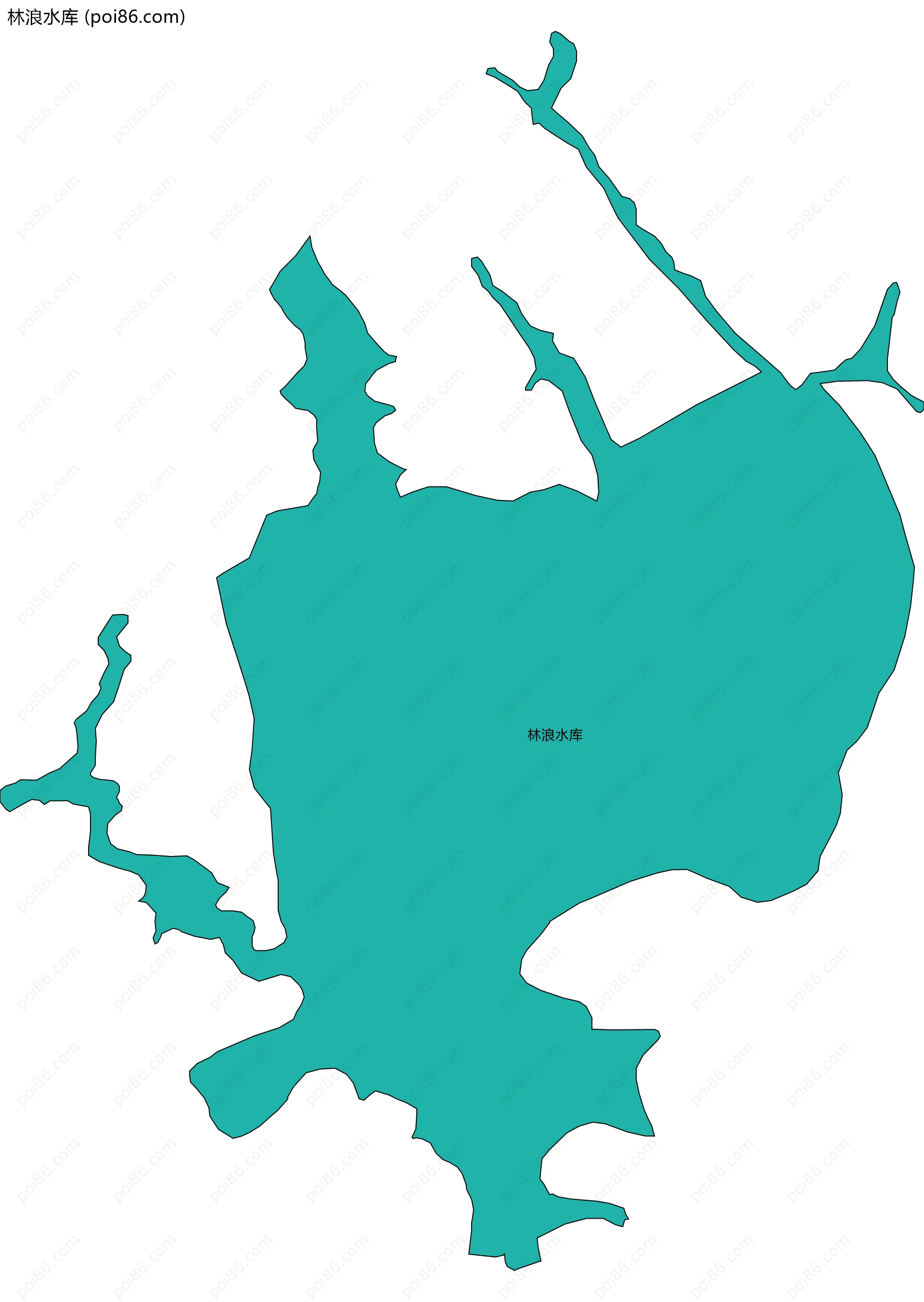 林浪水库边界地图