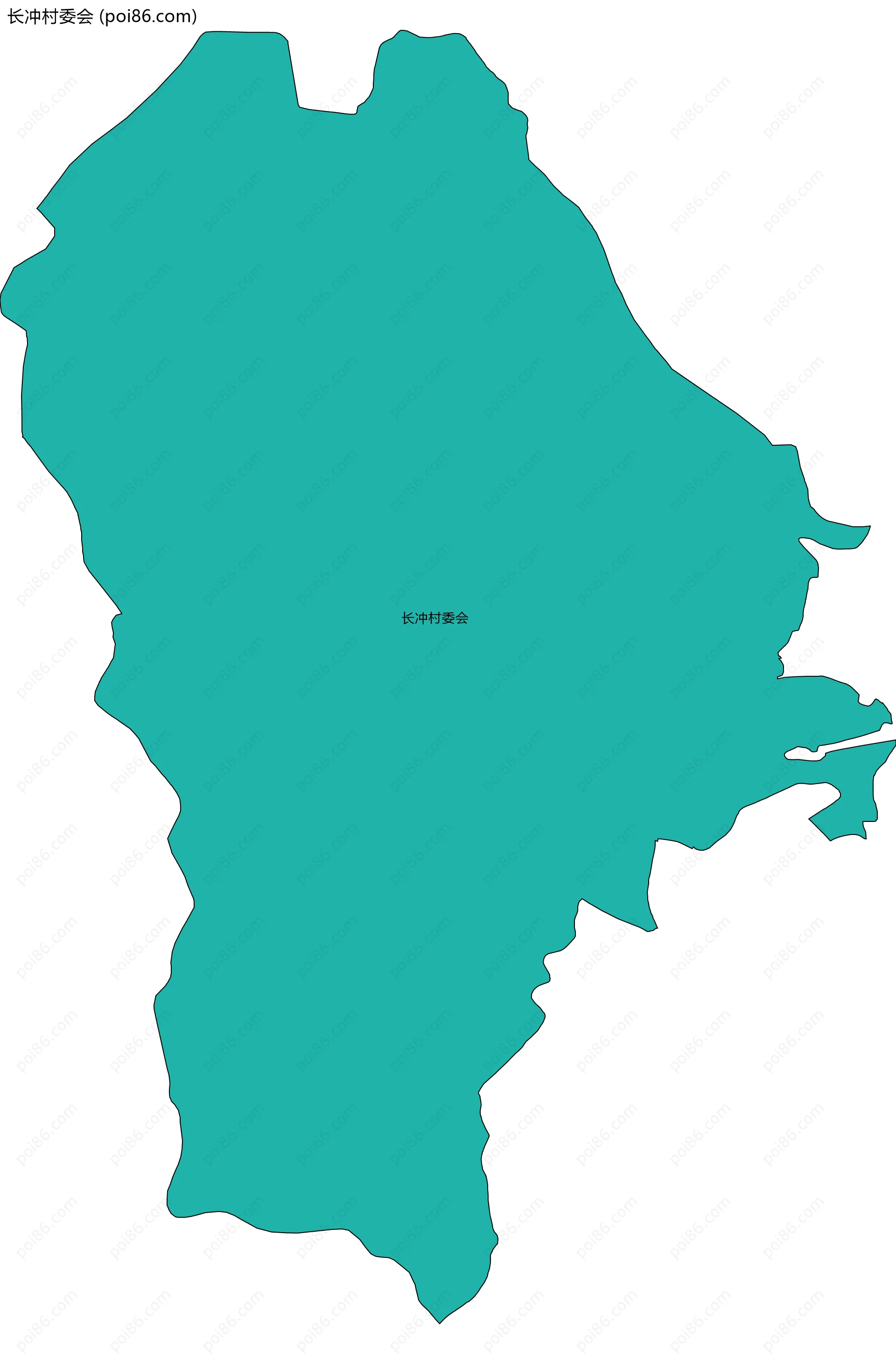 长冲村委会边界地图