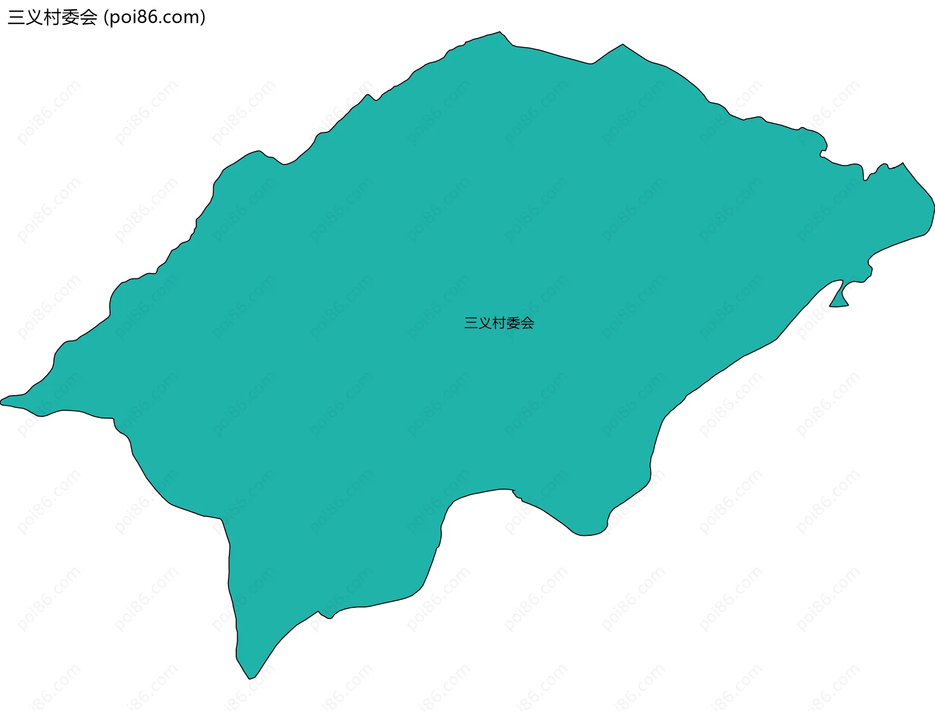 三义村委会边界地图