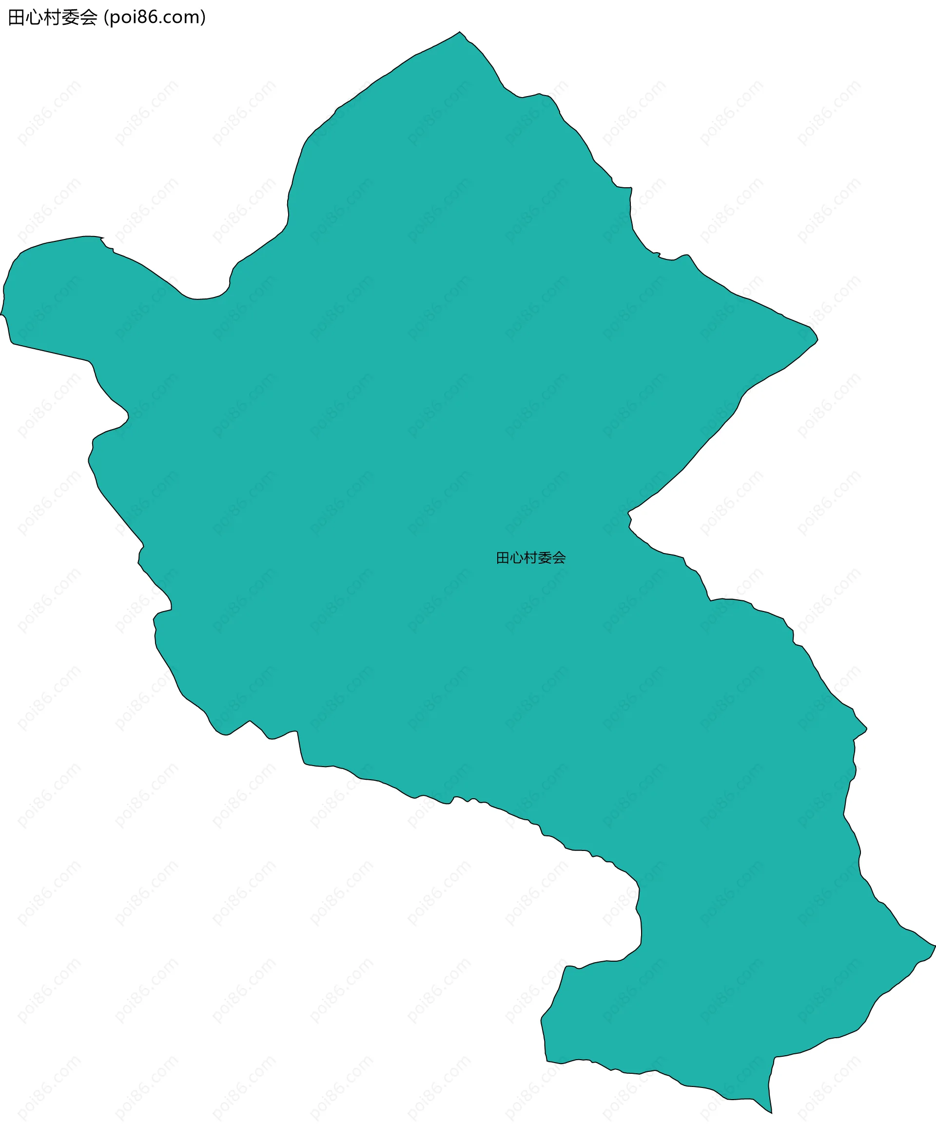 田心村委会边界地图
