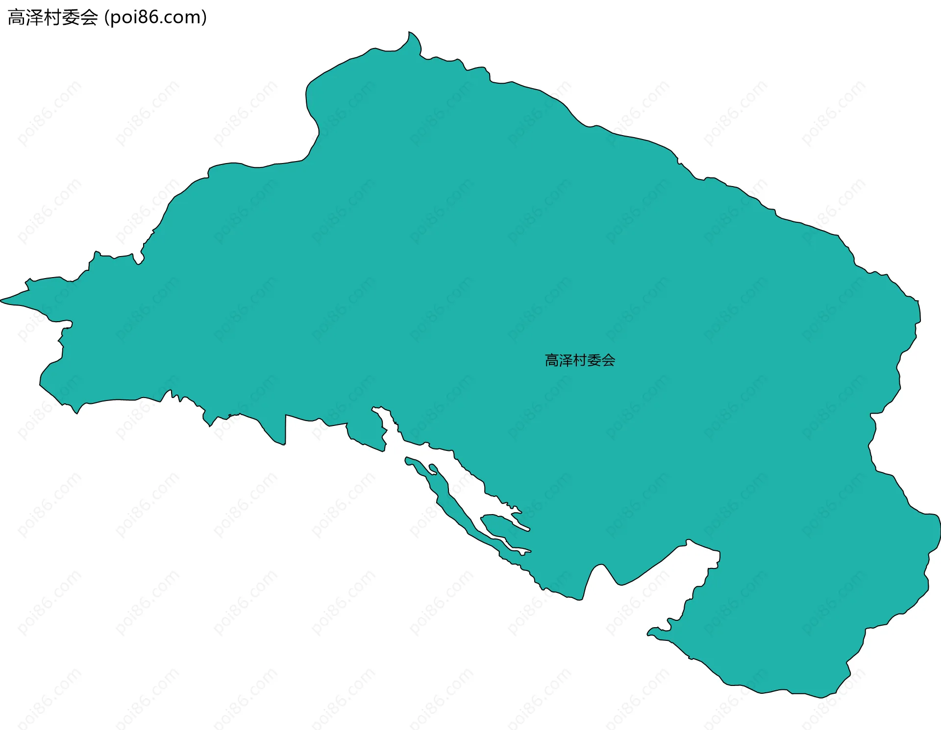 高泽村委会边界地图