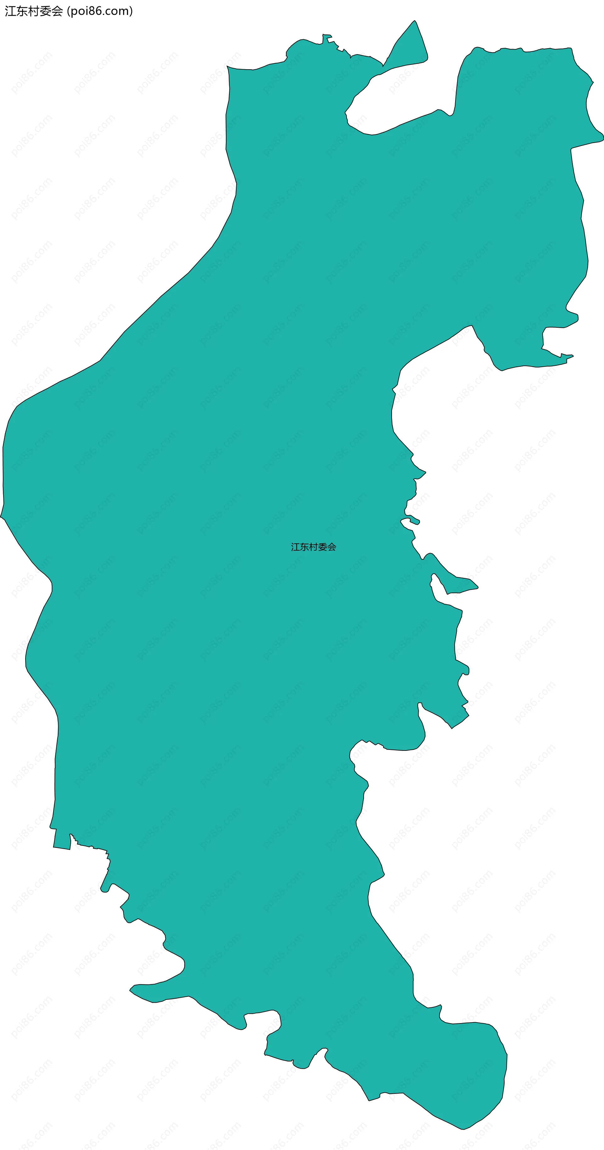 江东村委会边界地图