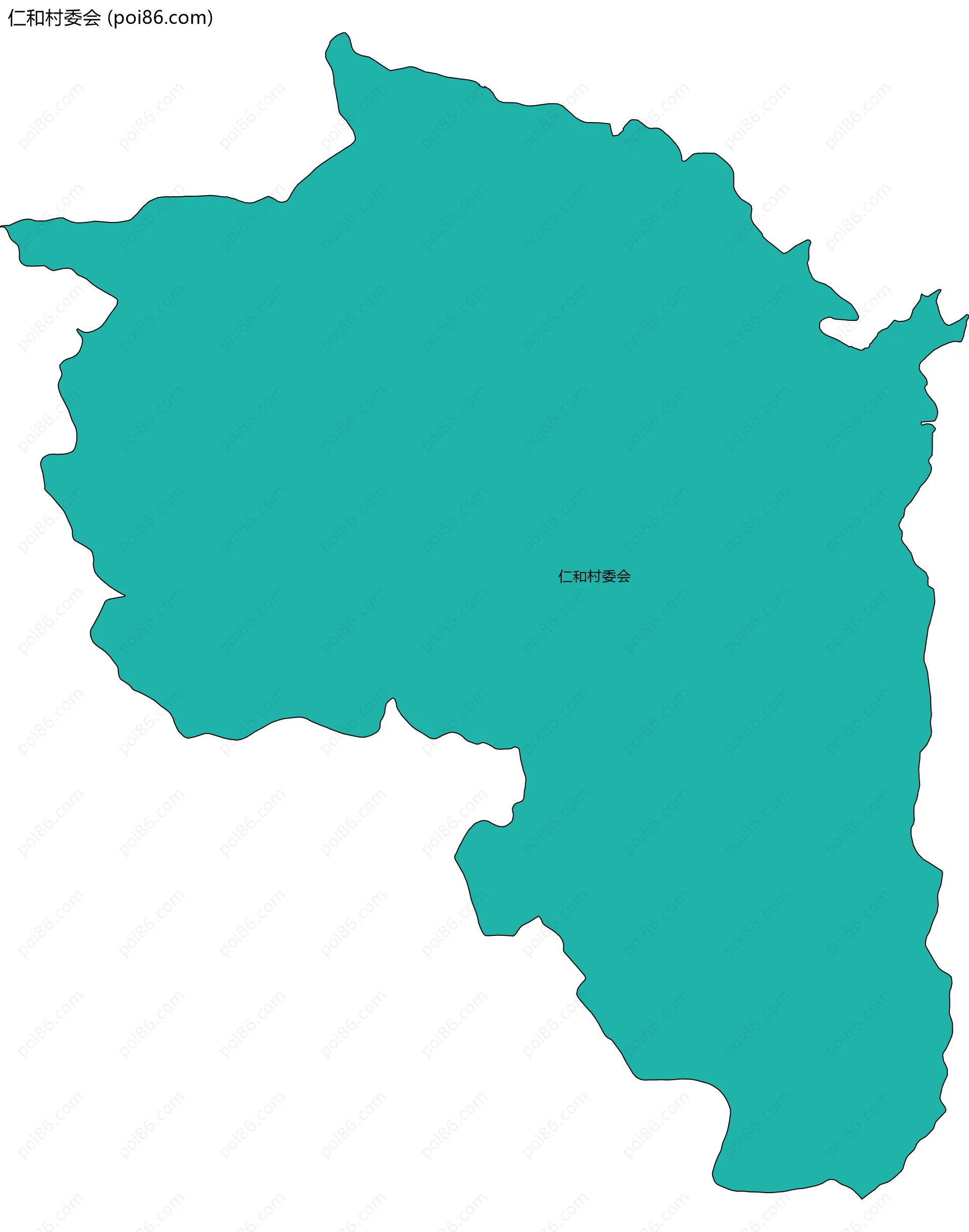 仁和村委会边界地图