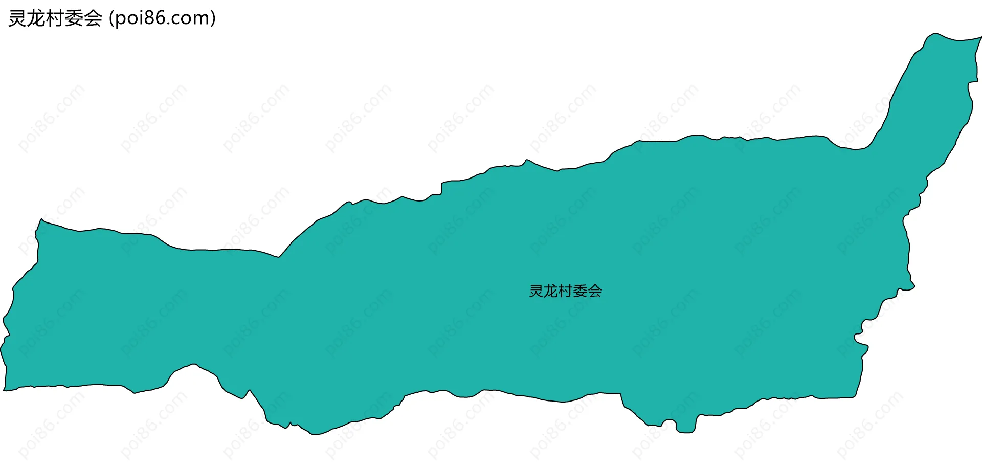 灵龙村委会边界地图