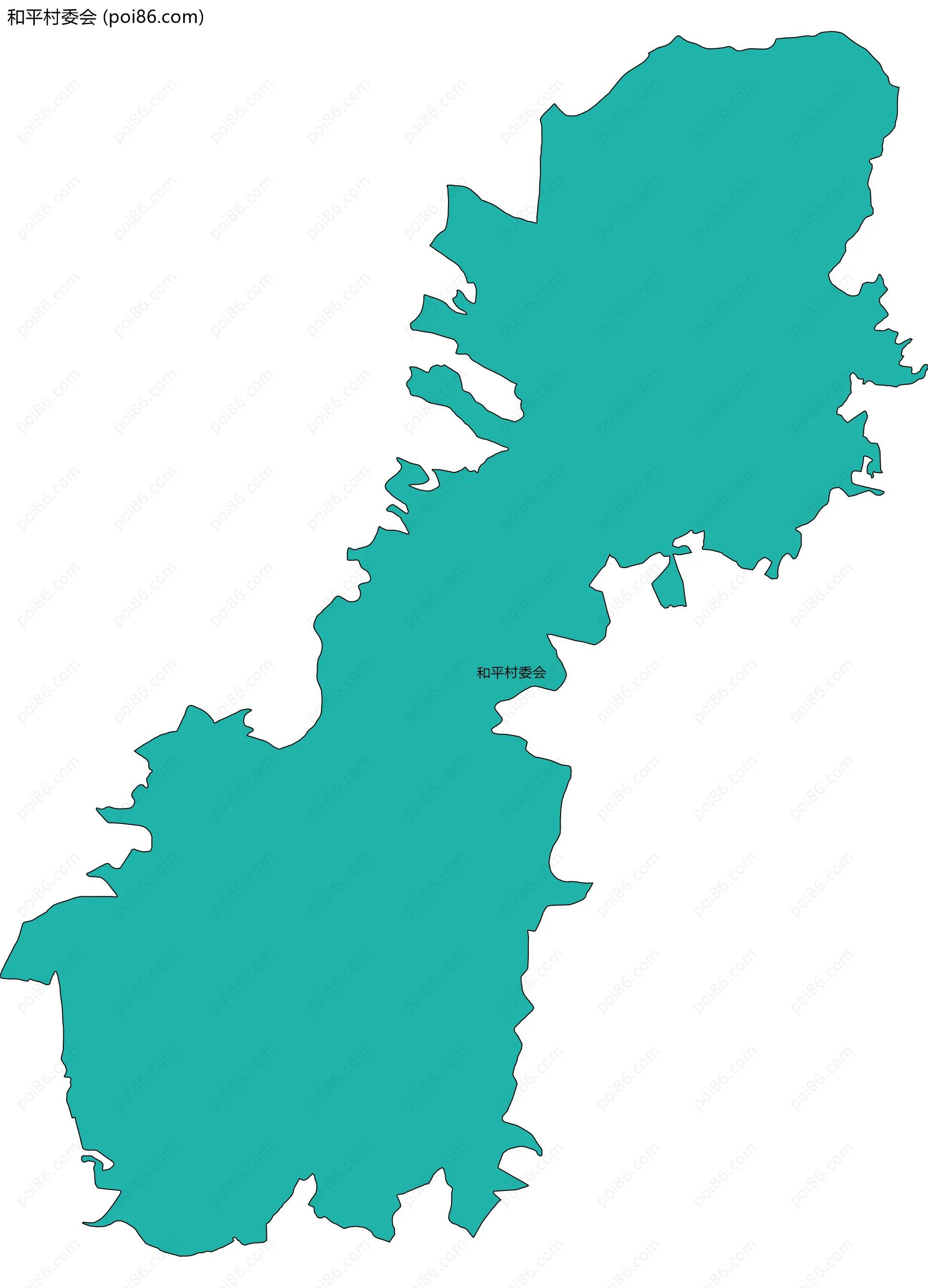 和平村委会边界地图