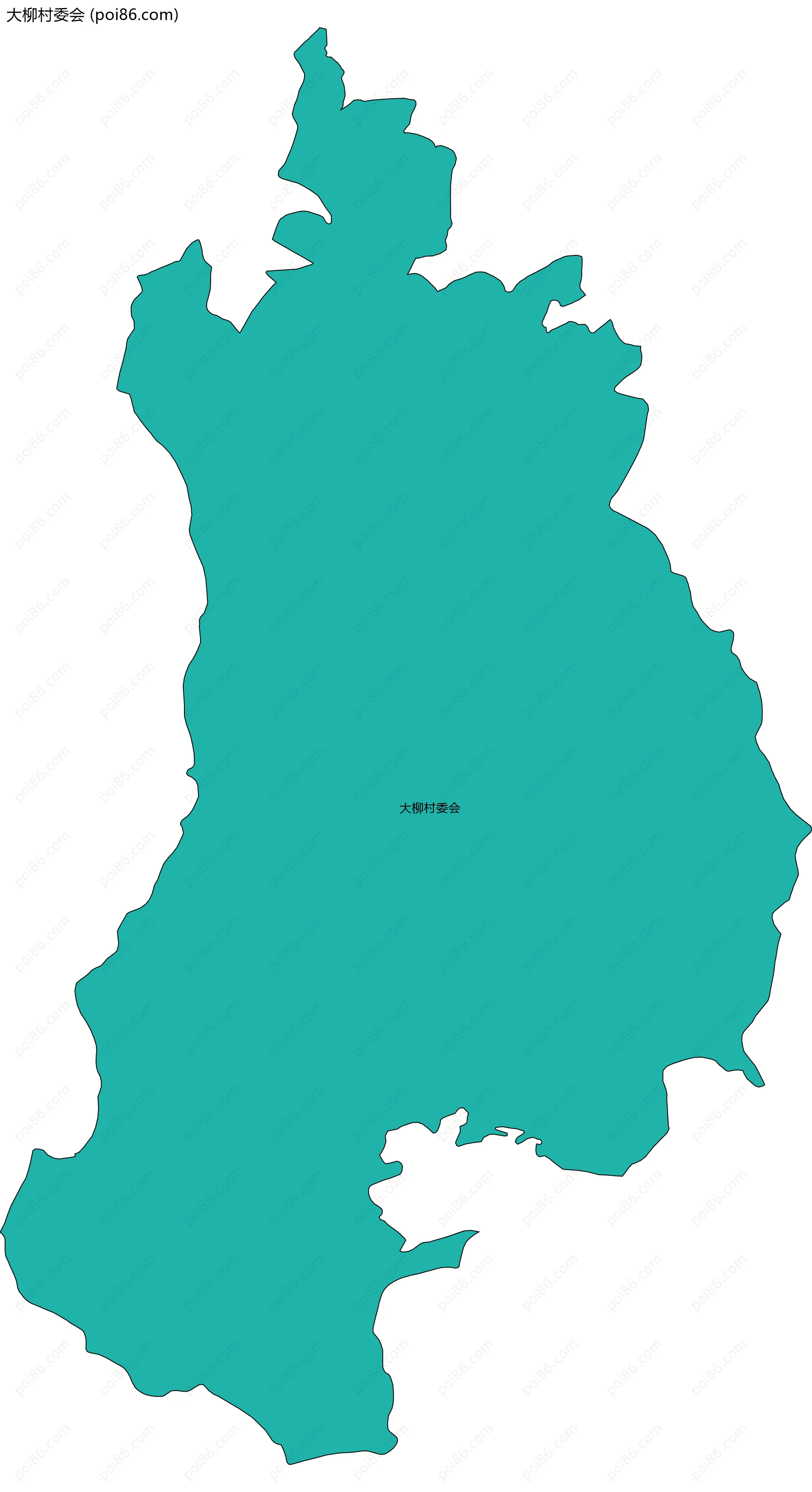 大柳村委会边界地图