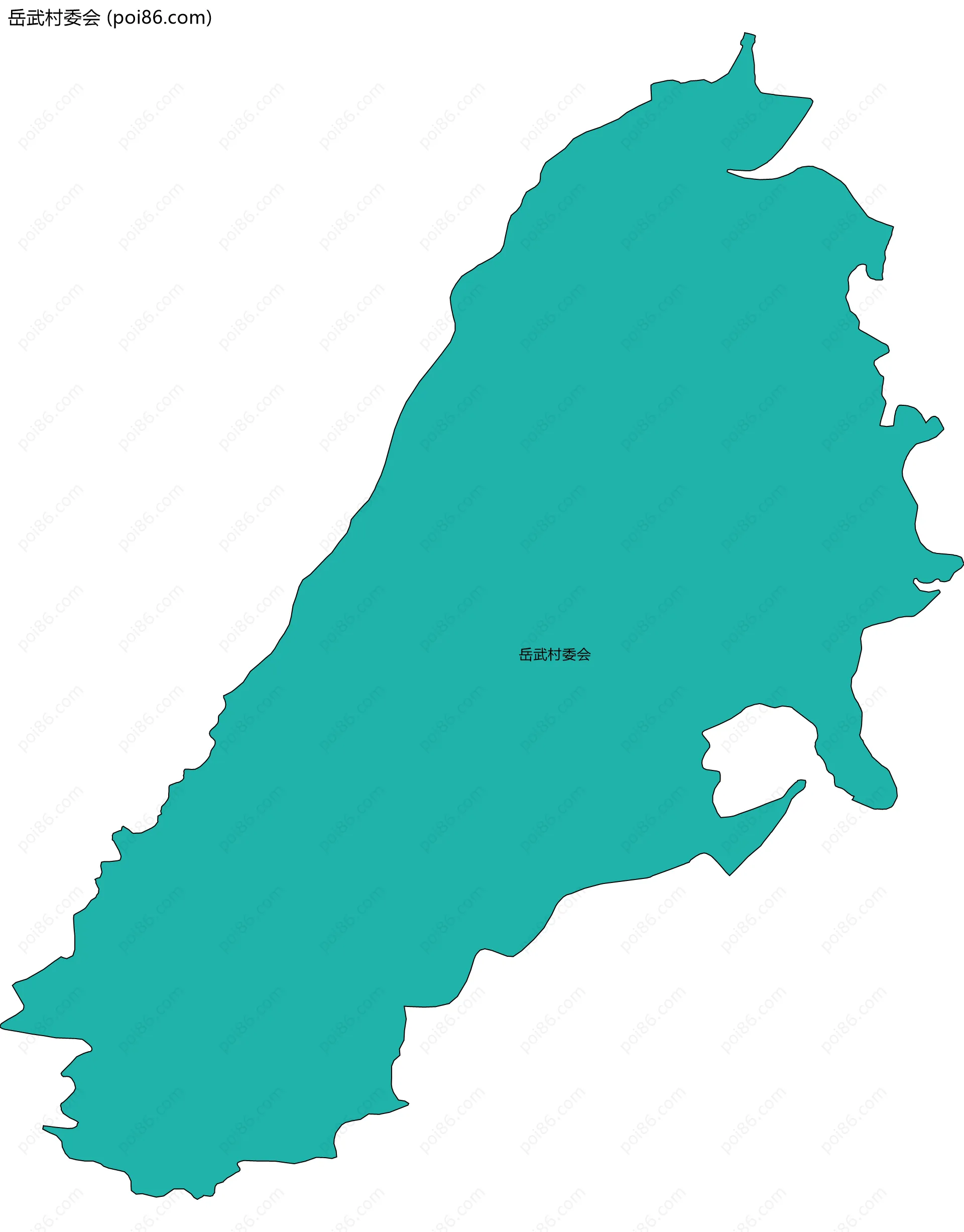 岳武村委会边界地图