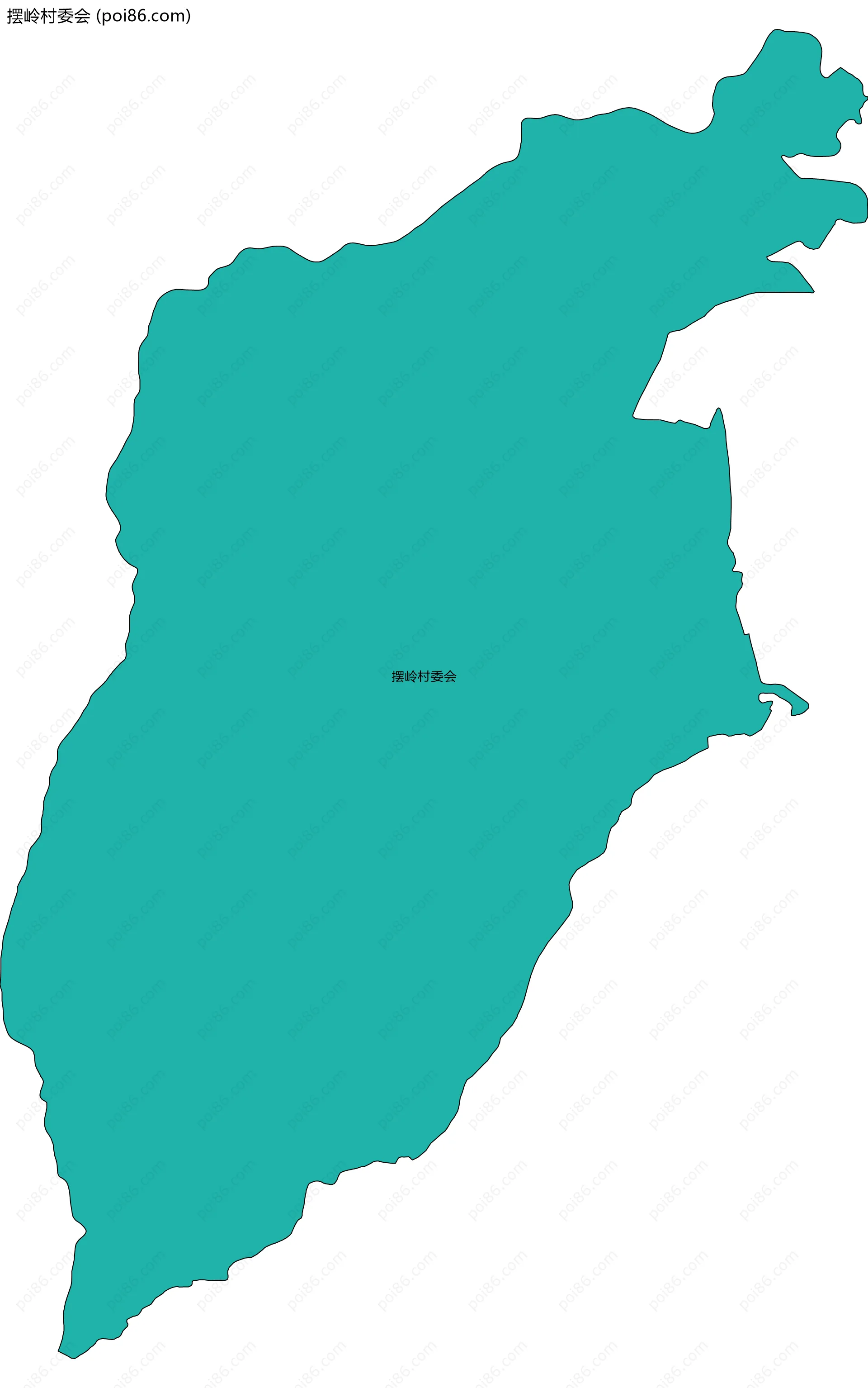 摆岭村委会边界地图