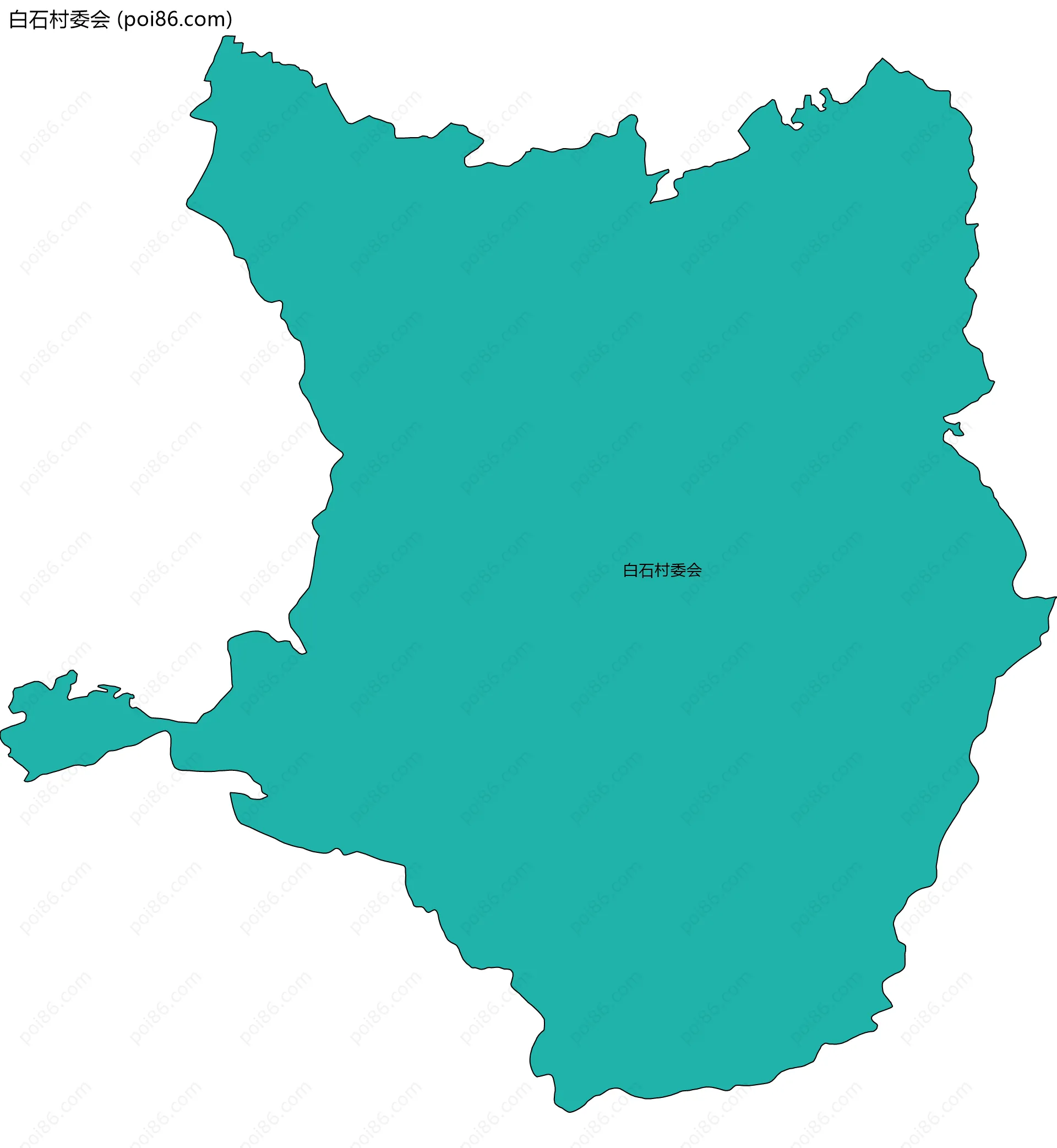白石村委会边界地图
