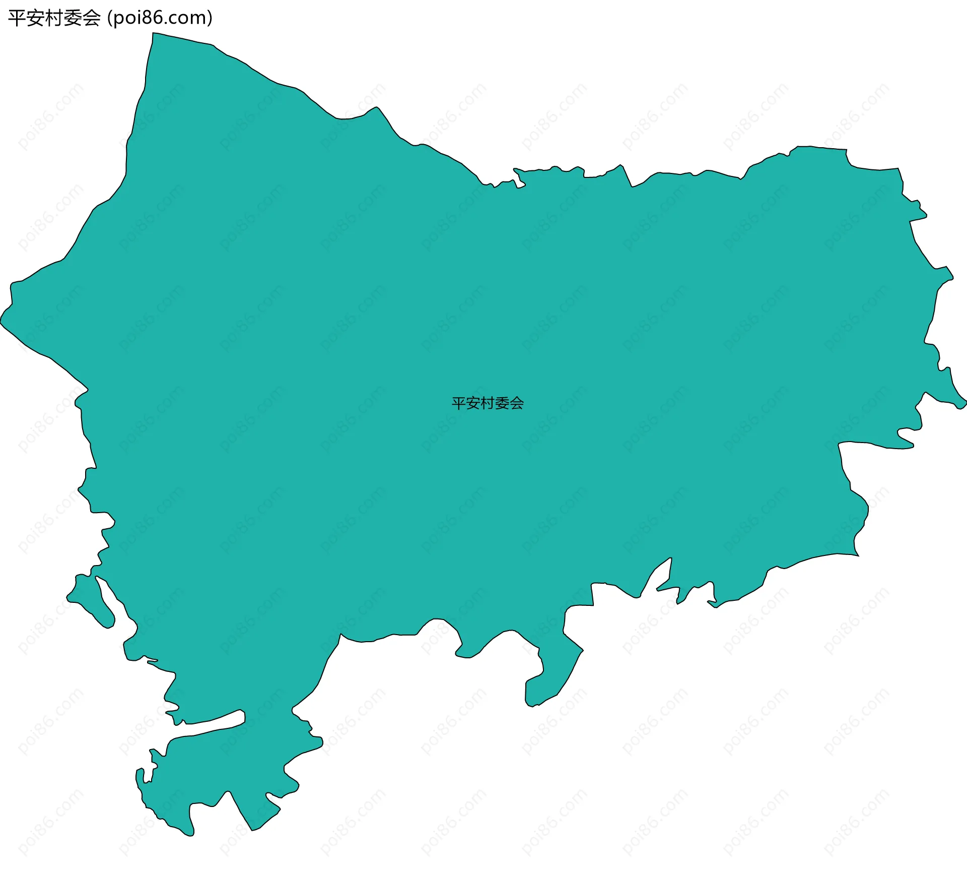 平安村委会边界地图