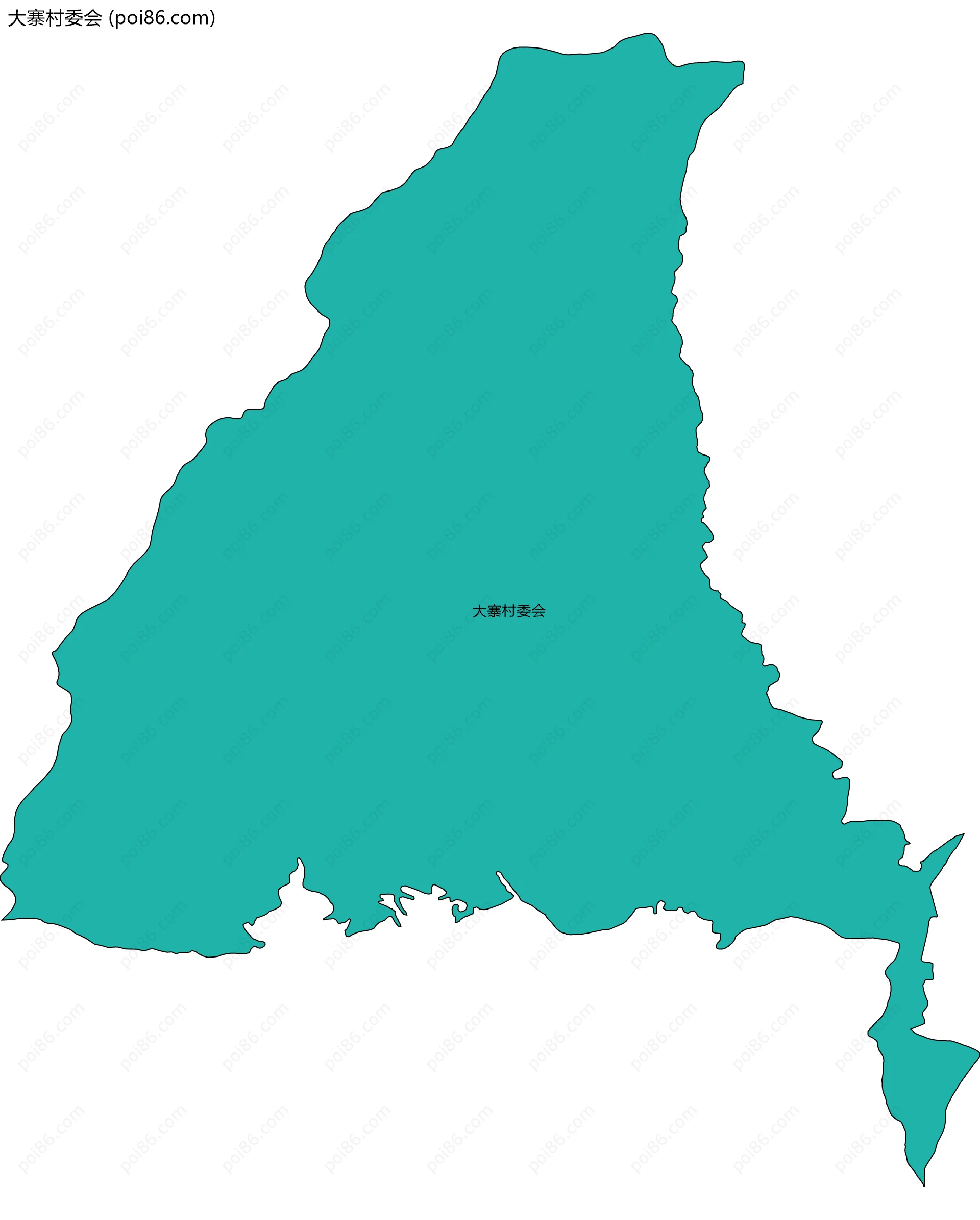 大寨村委会边界地图