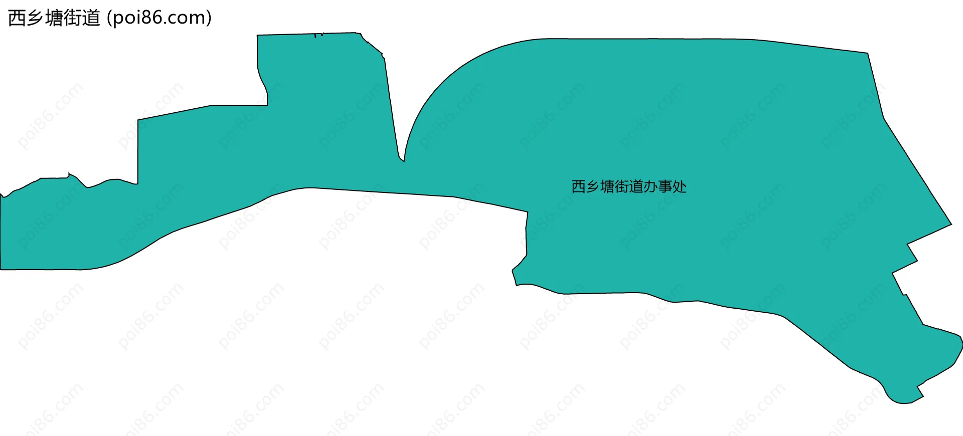 西乡塘街道边界地图(五级行政区划)