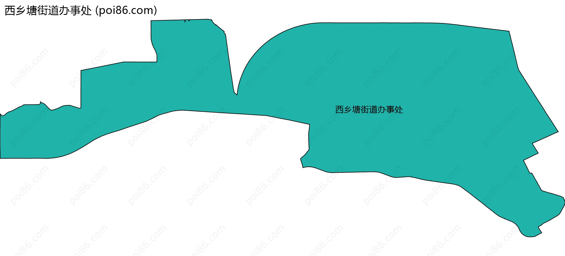 西乡塘街道办事处边界地图