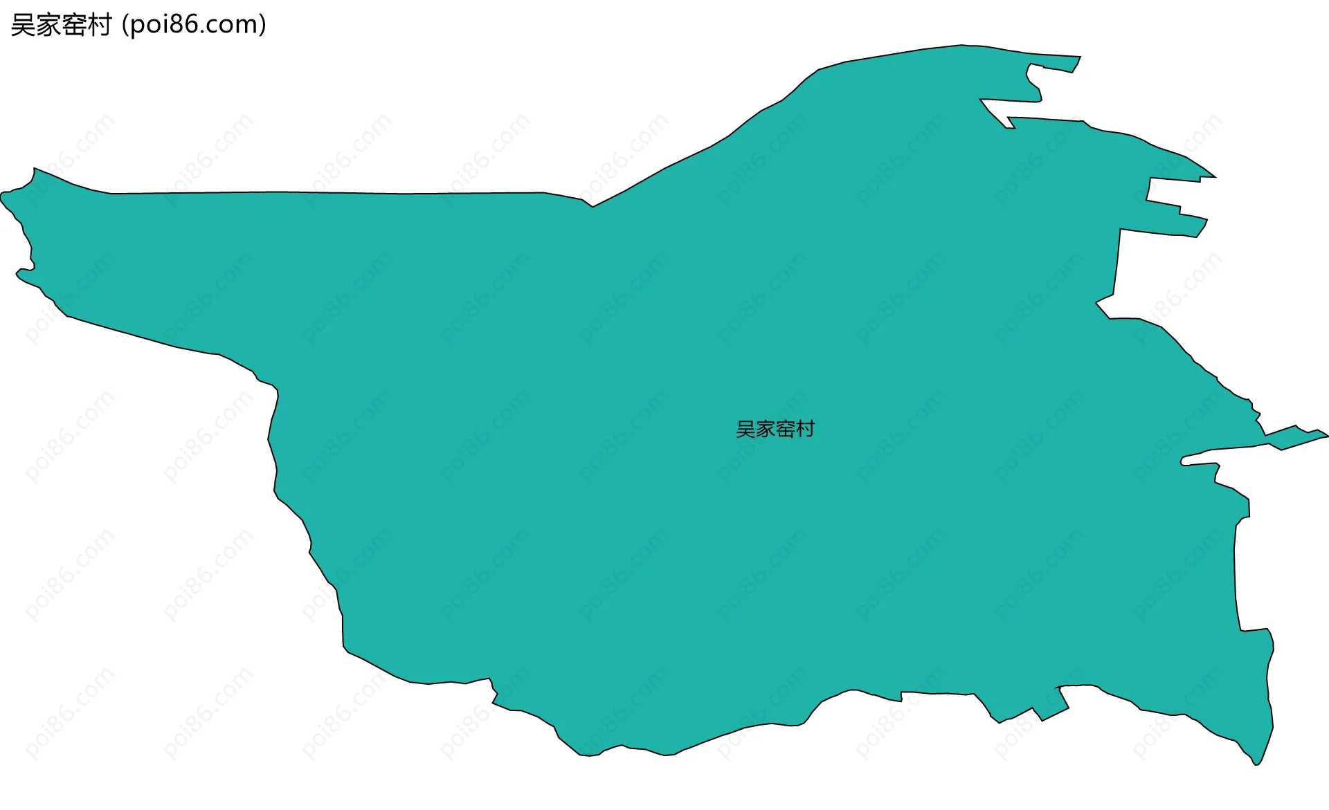 吴家窑村边界地图