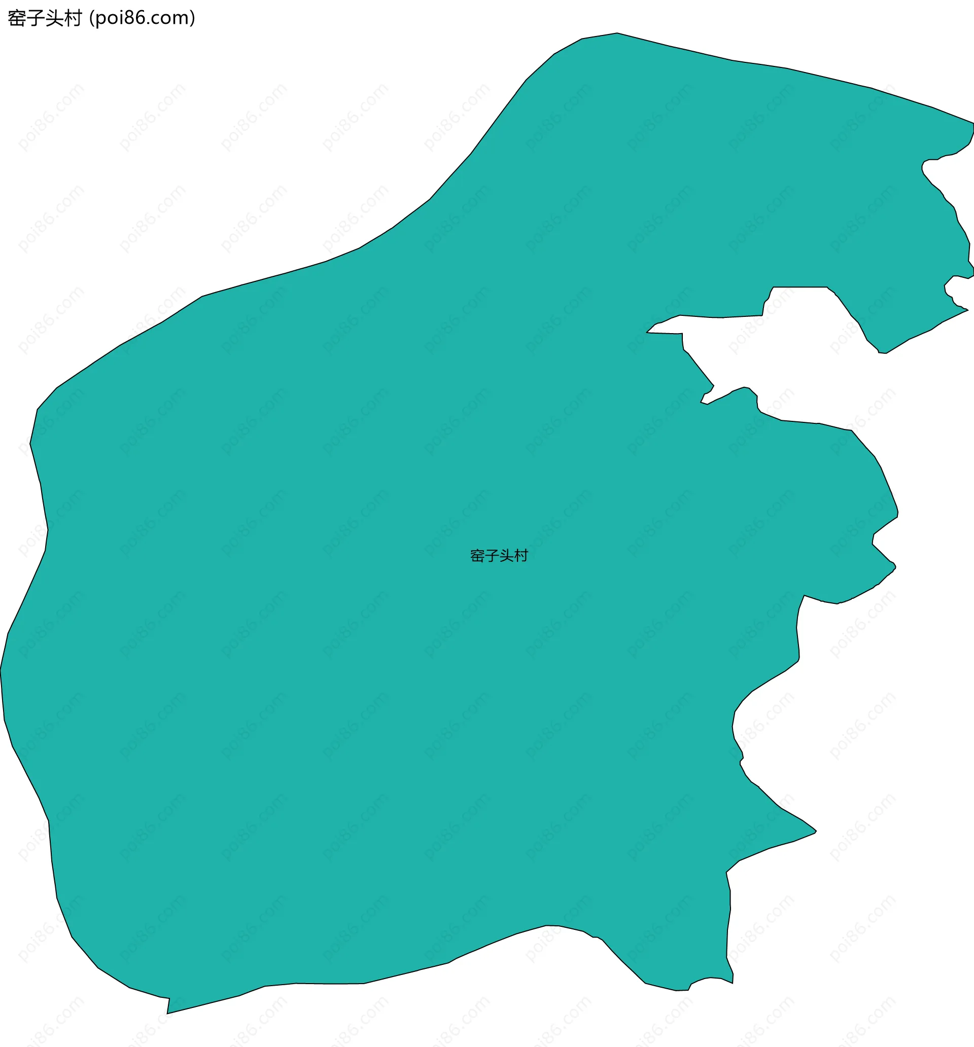 窑子头村边界地图