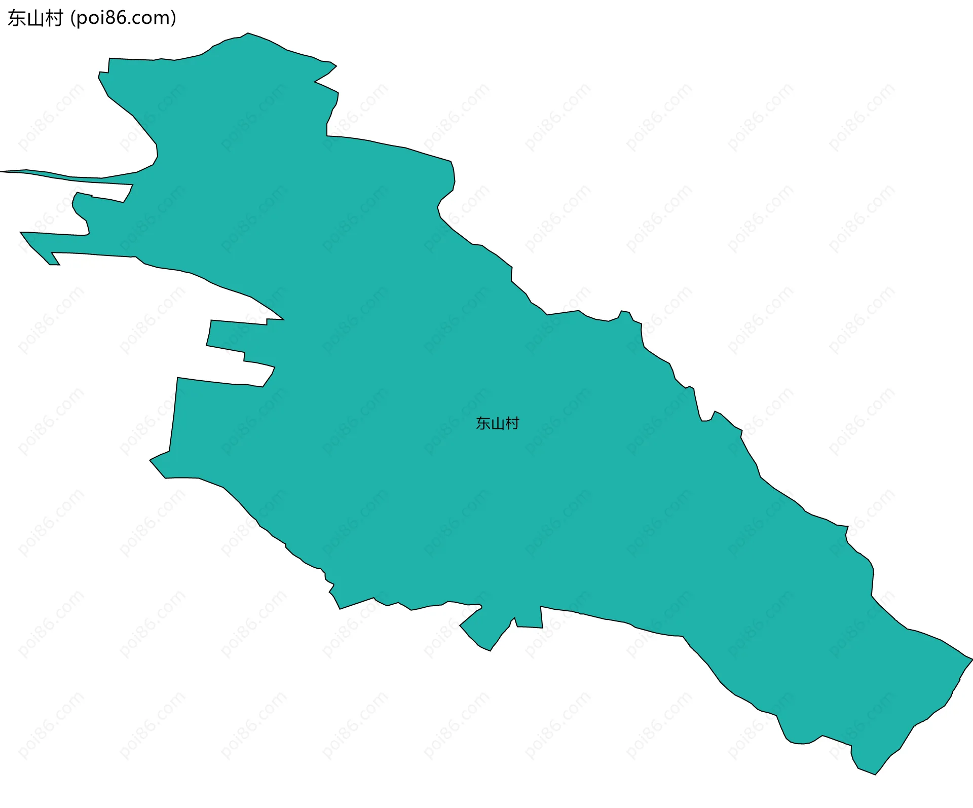 东山村边界地图