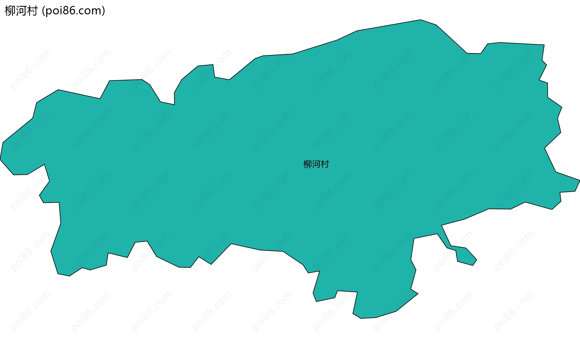 柳河村边界地图