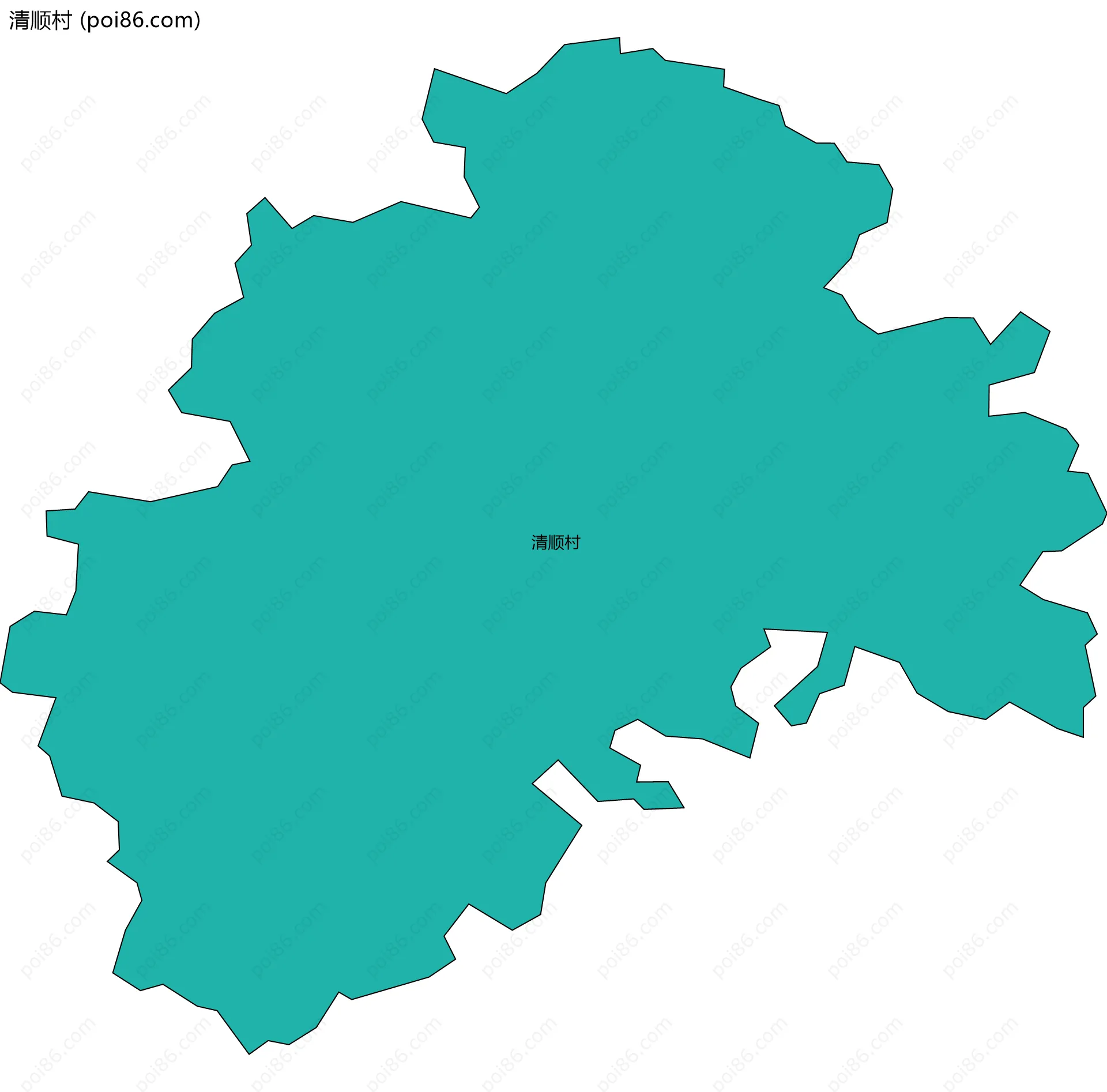 清顺村边界地图
