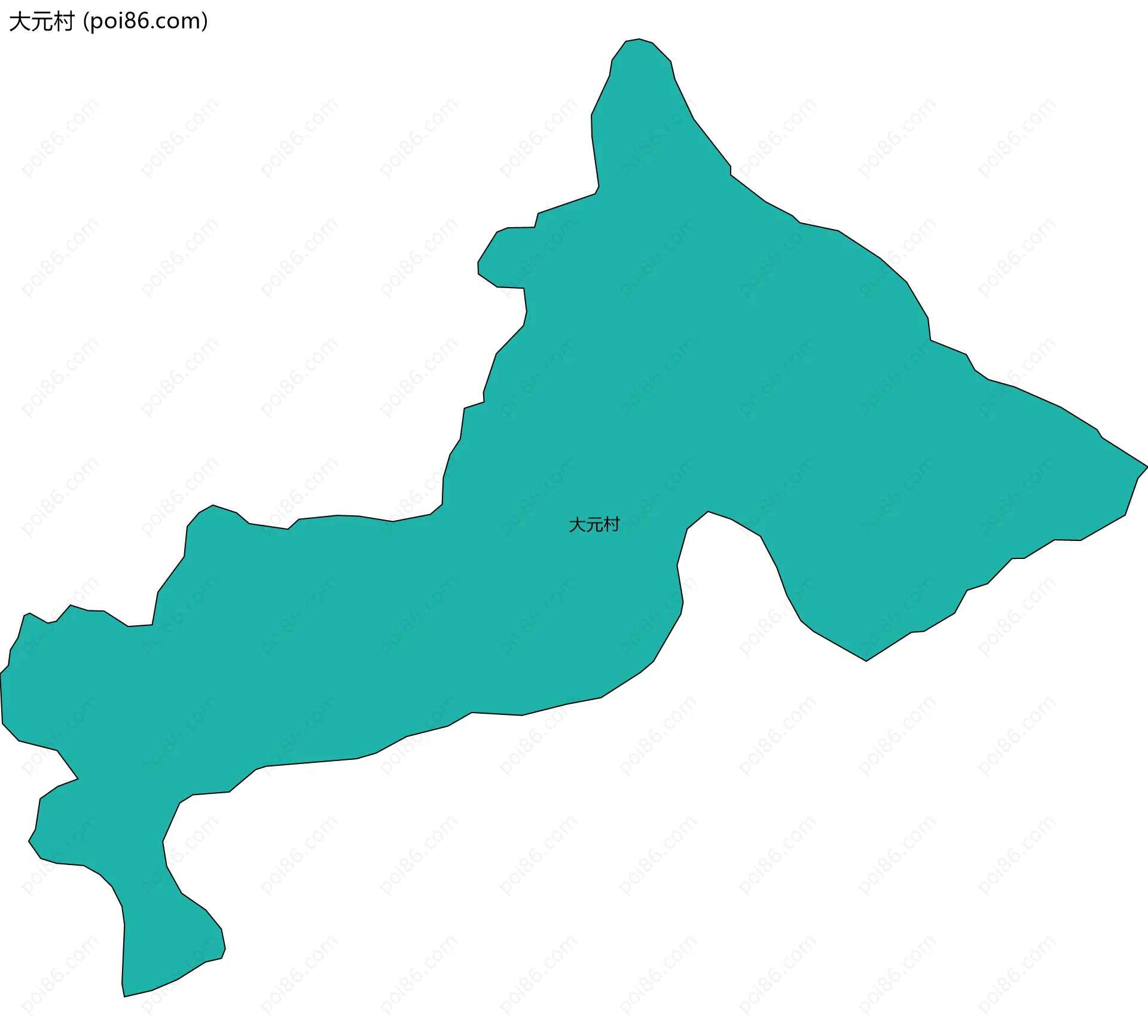 大元村边界地图