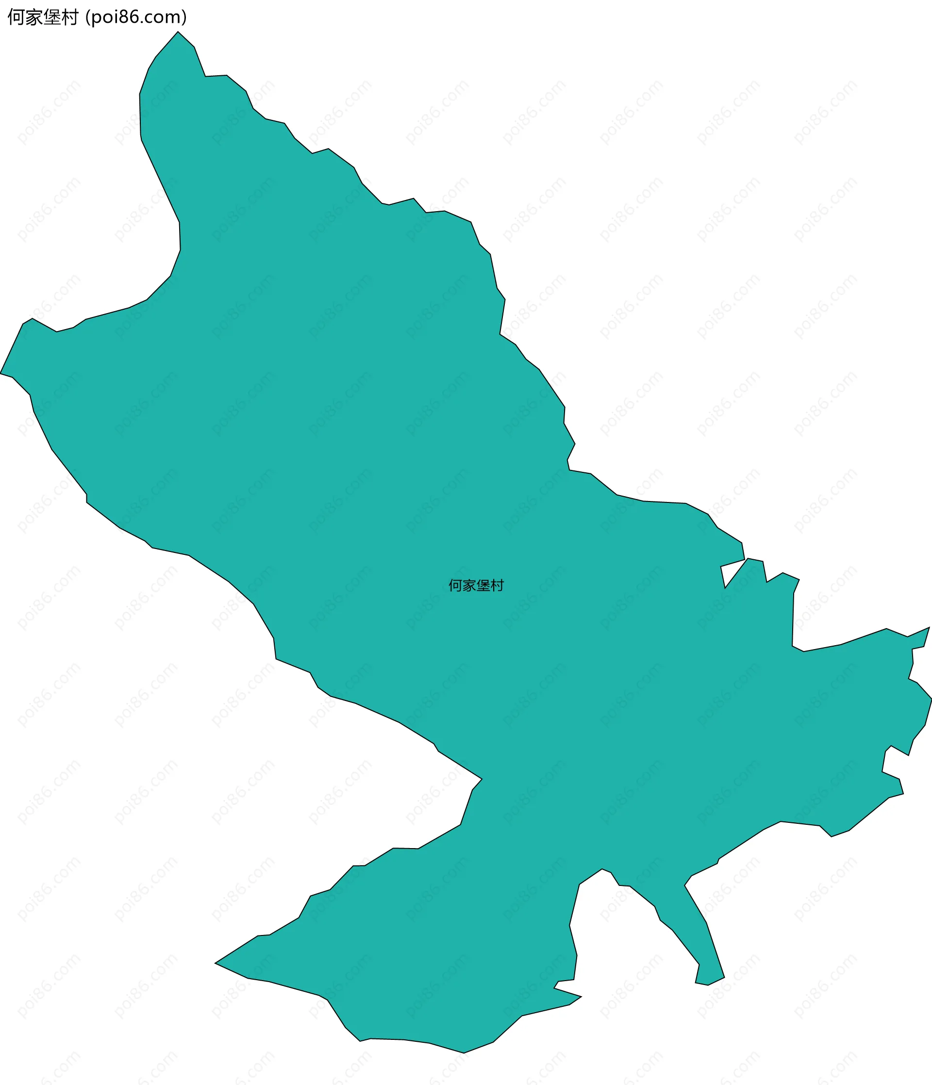 何家堡村边界地图