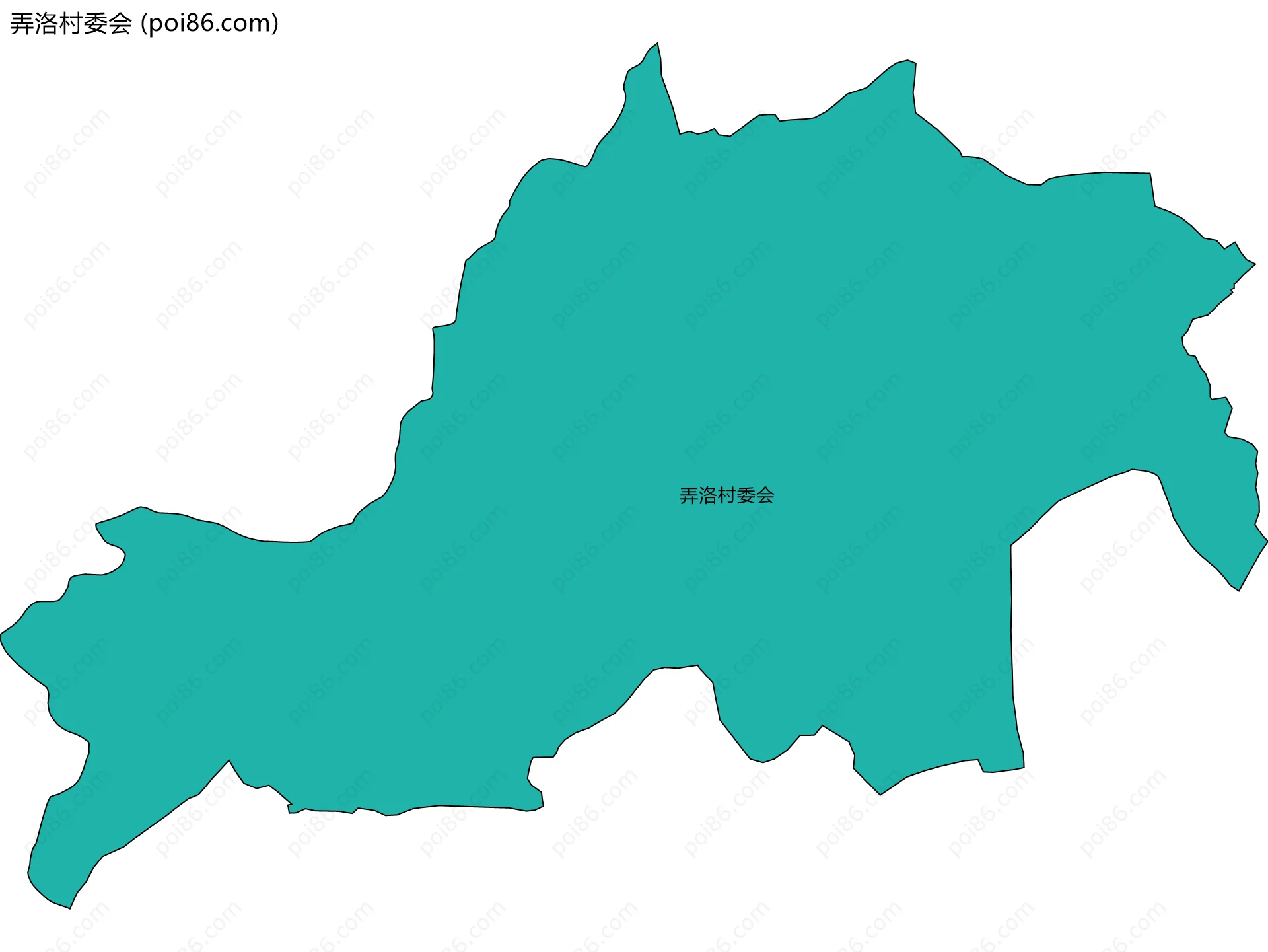 弄洛村委会边界地图