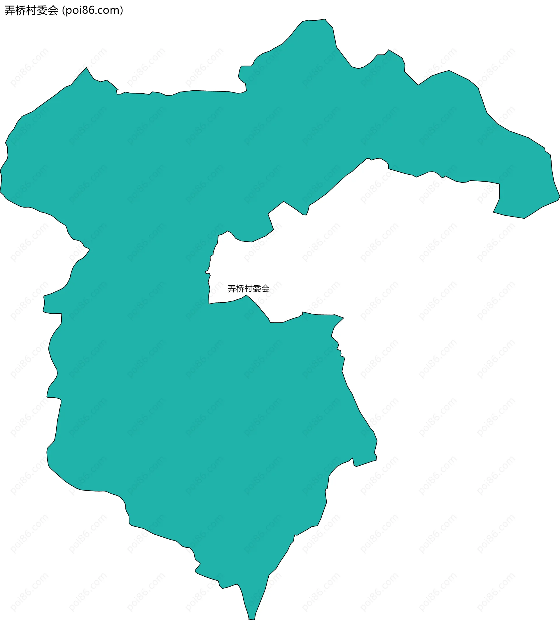 弄桥村委会边界地图
