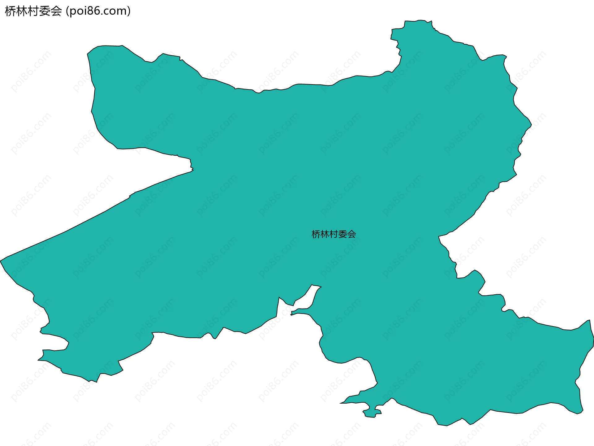 桥林村委会边界地图