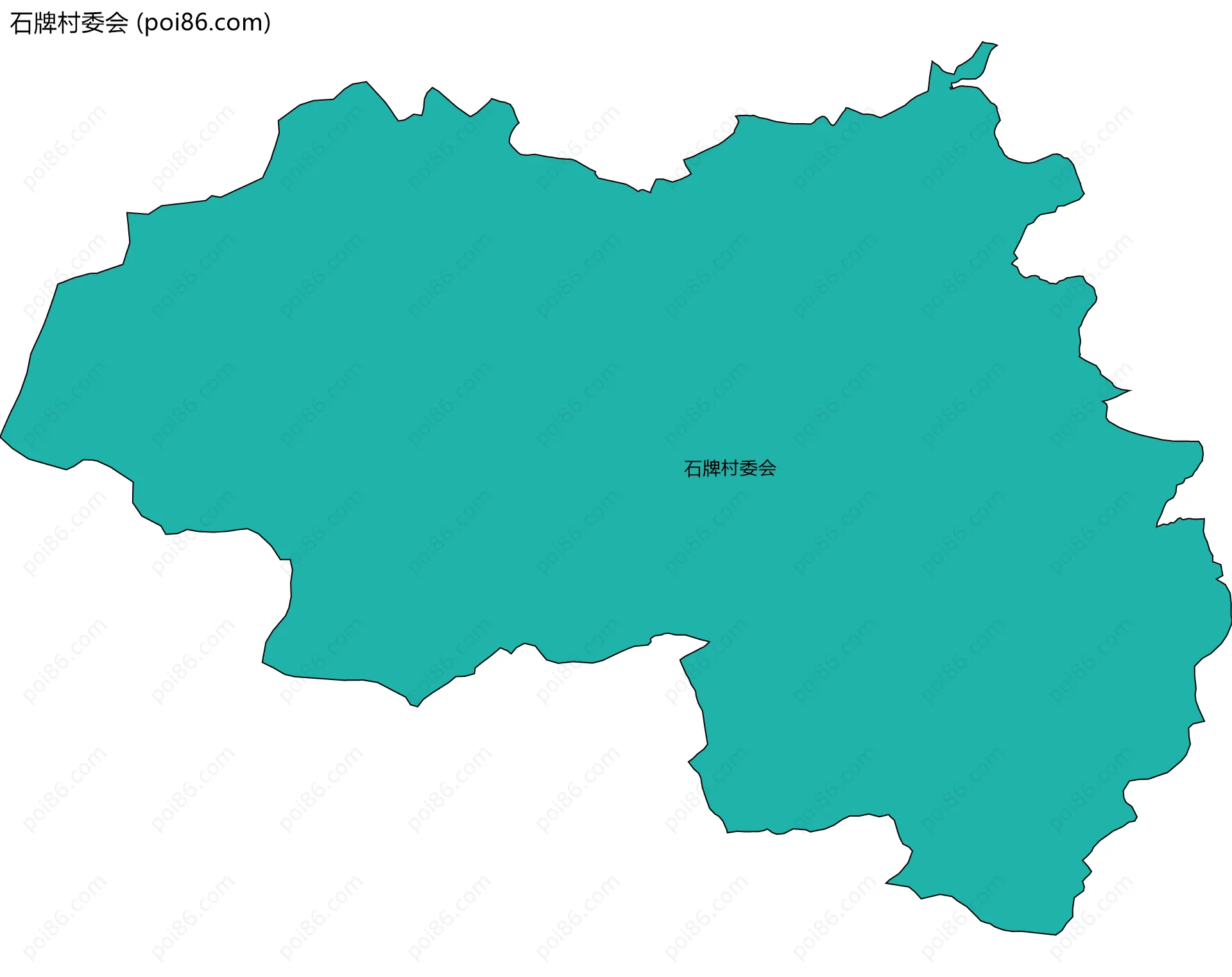 石牌村委会边界地图