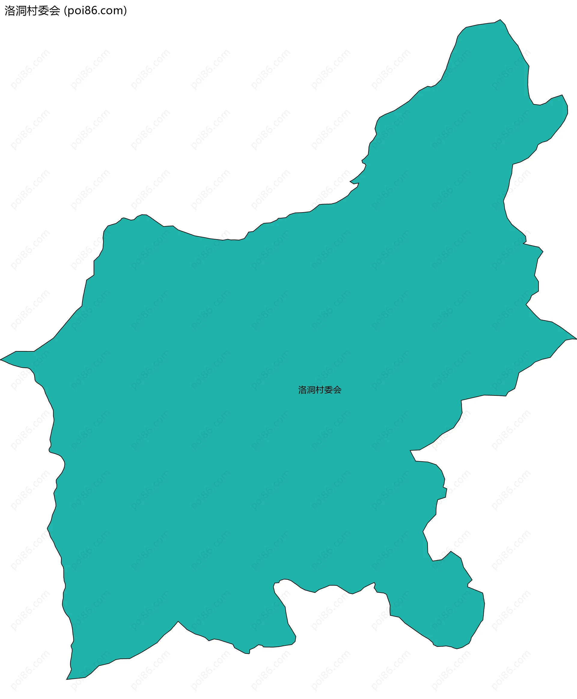 洛洞村委会边界地图
