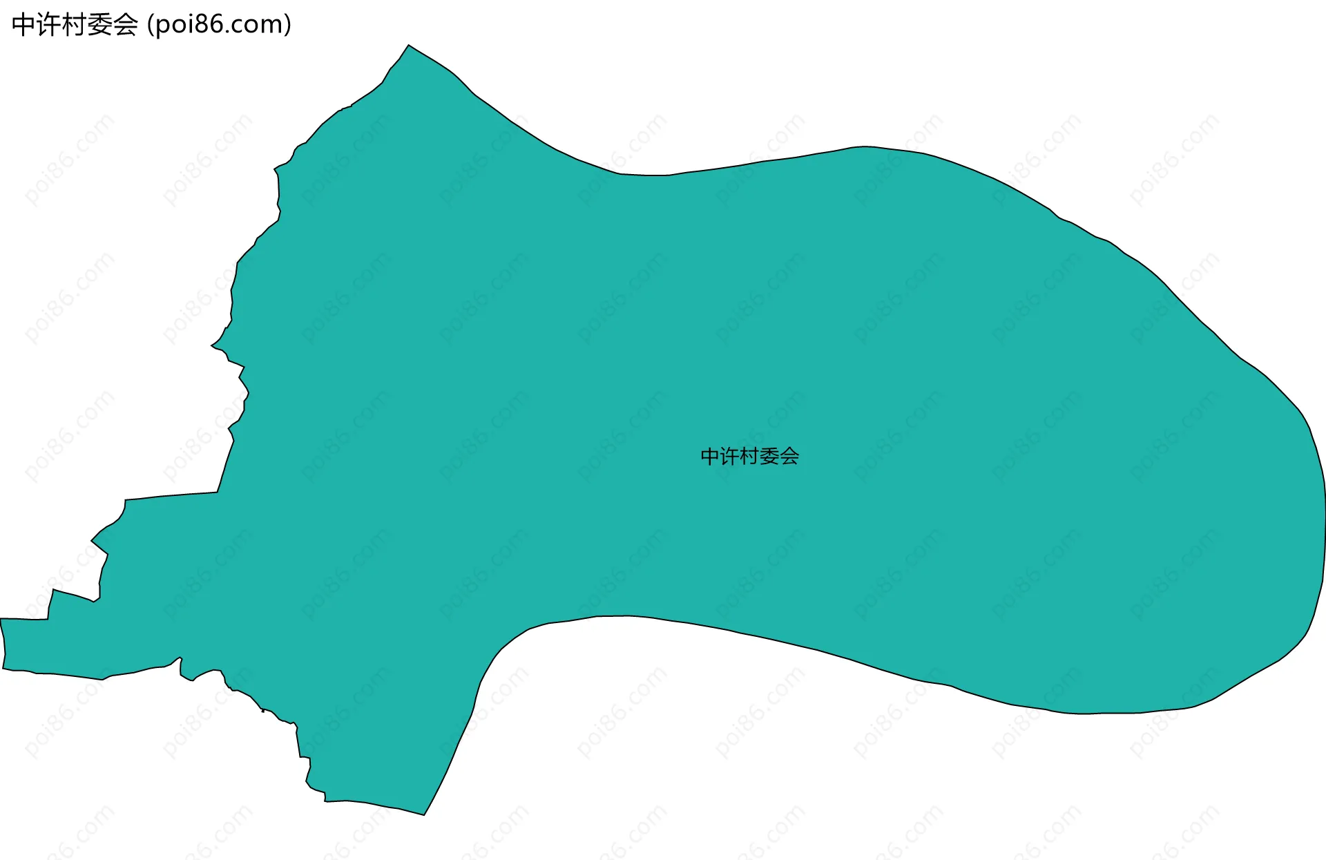 中许村委会边界地图