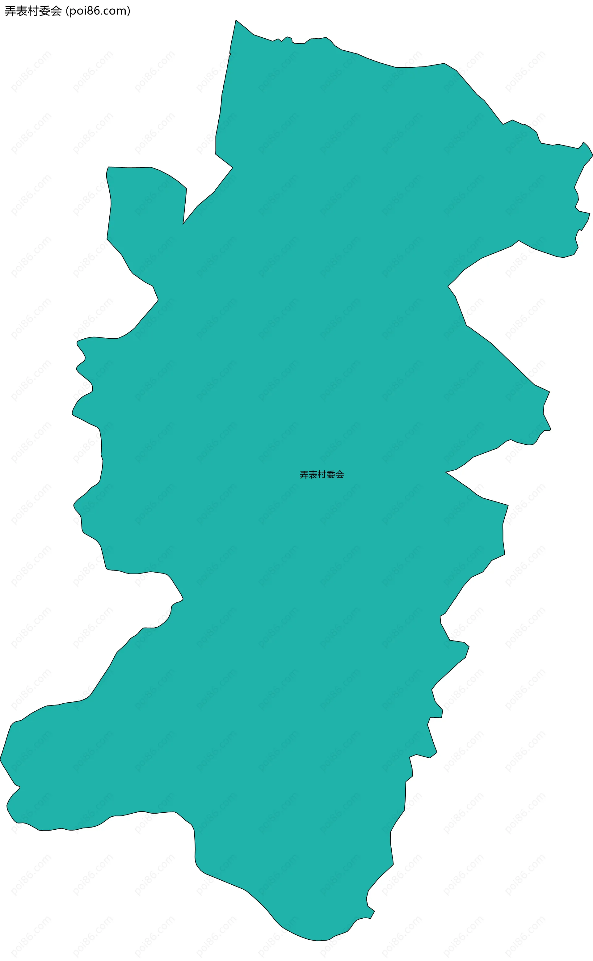 弄表村委会边界地图