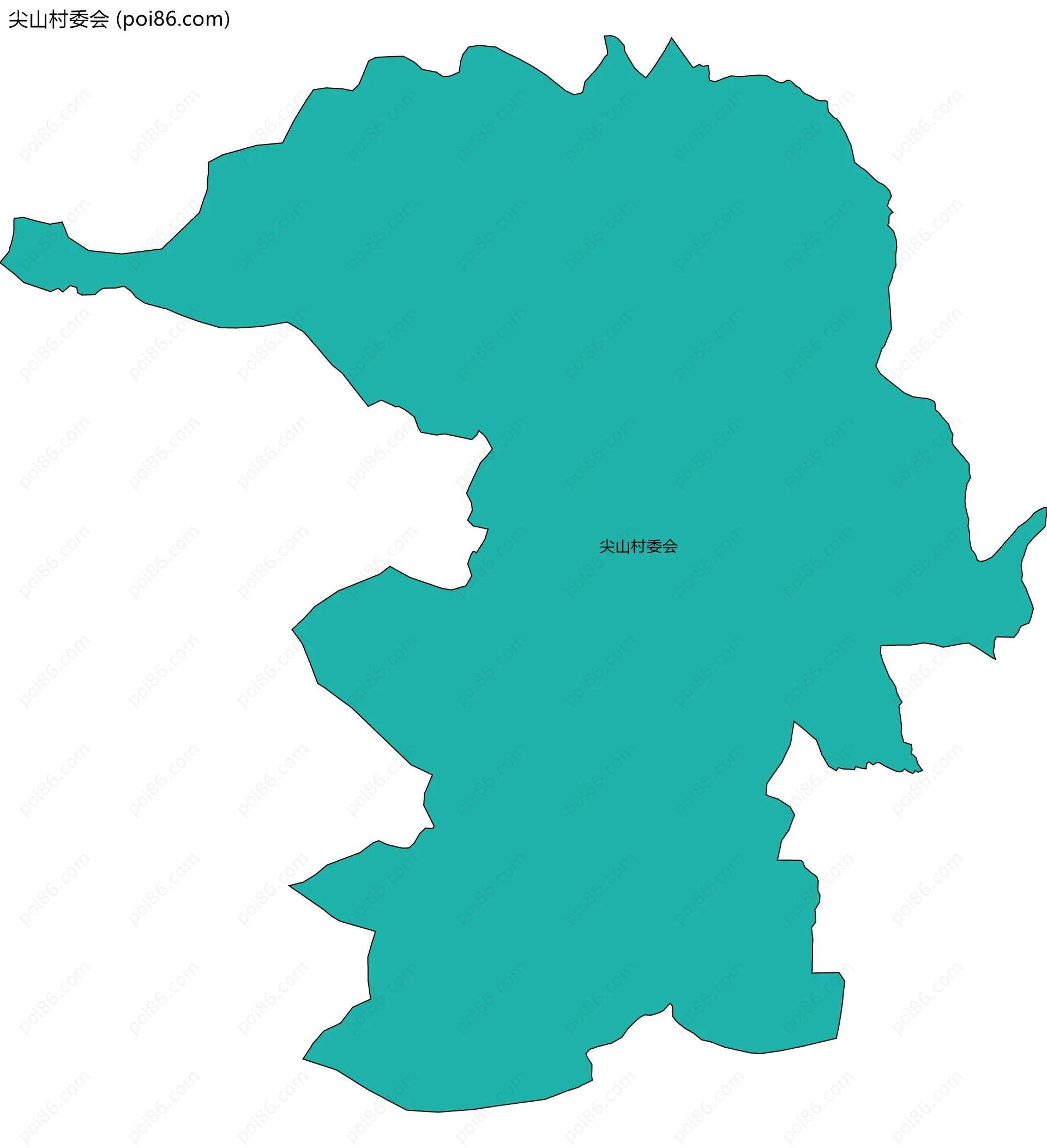 尖山村委会边界地图