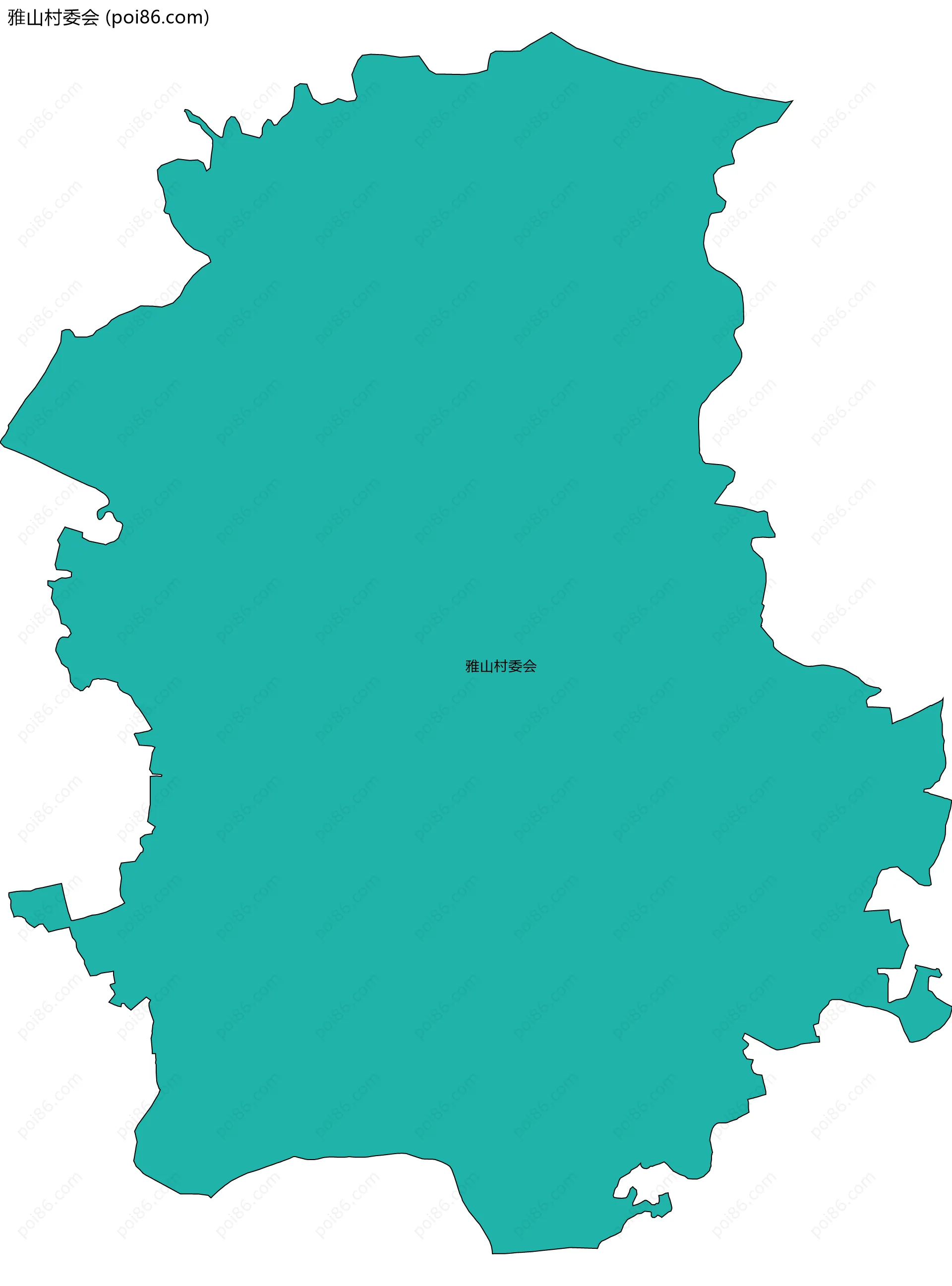 雅山村委会边界地图