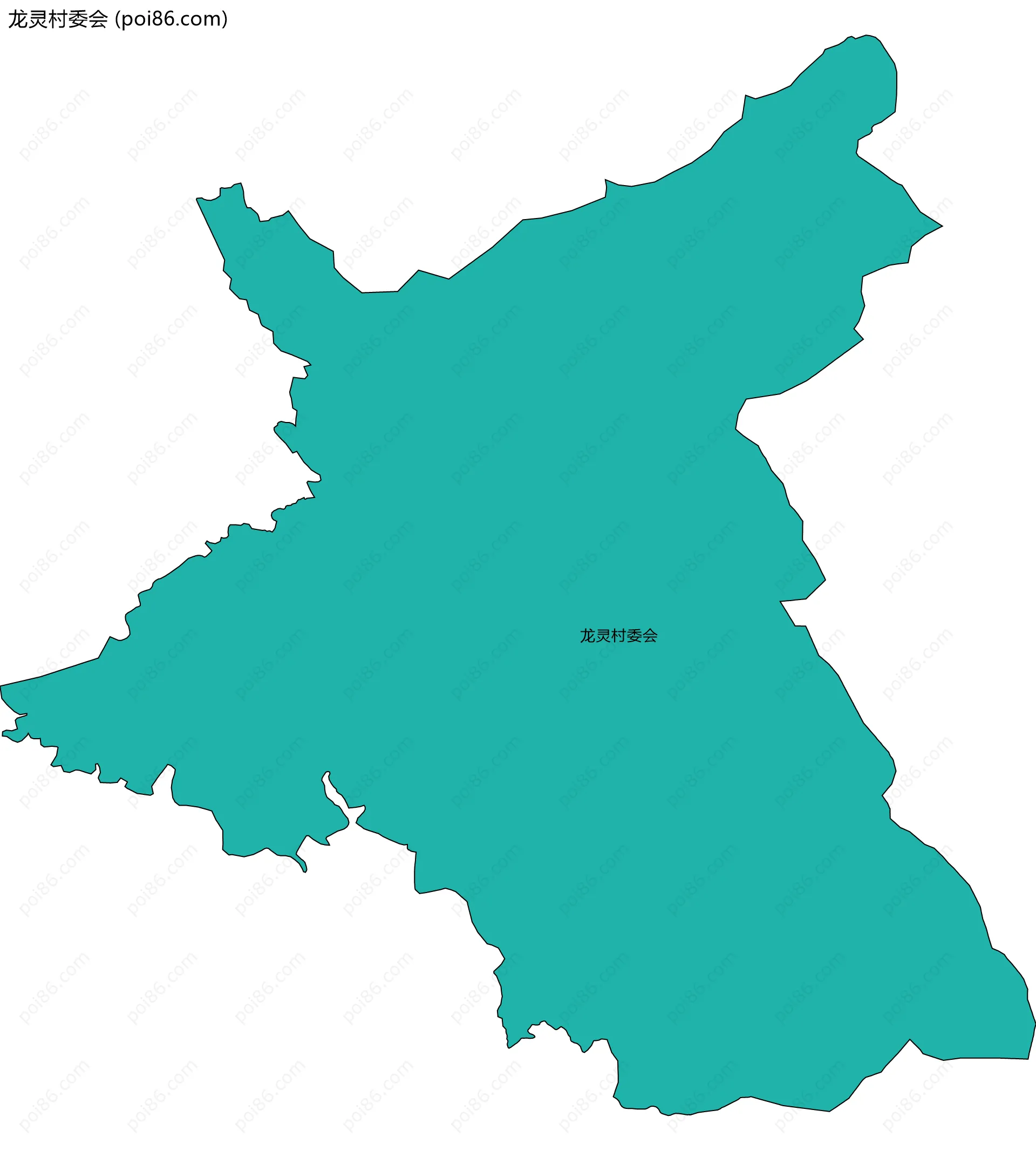 龙灵村委会边界地图