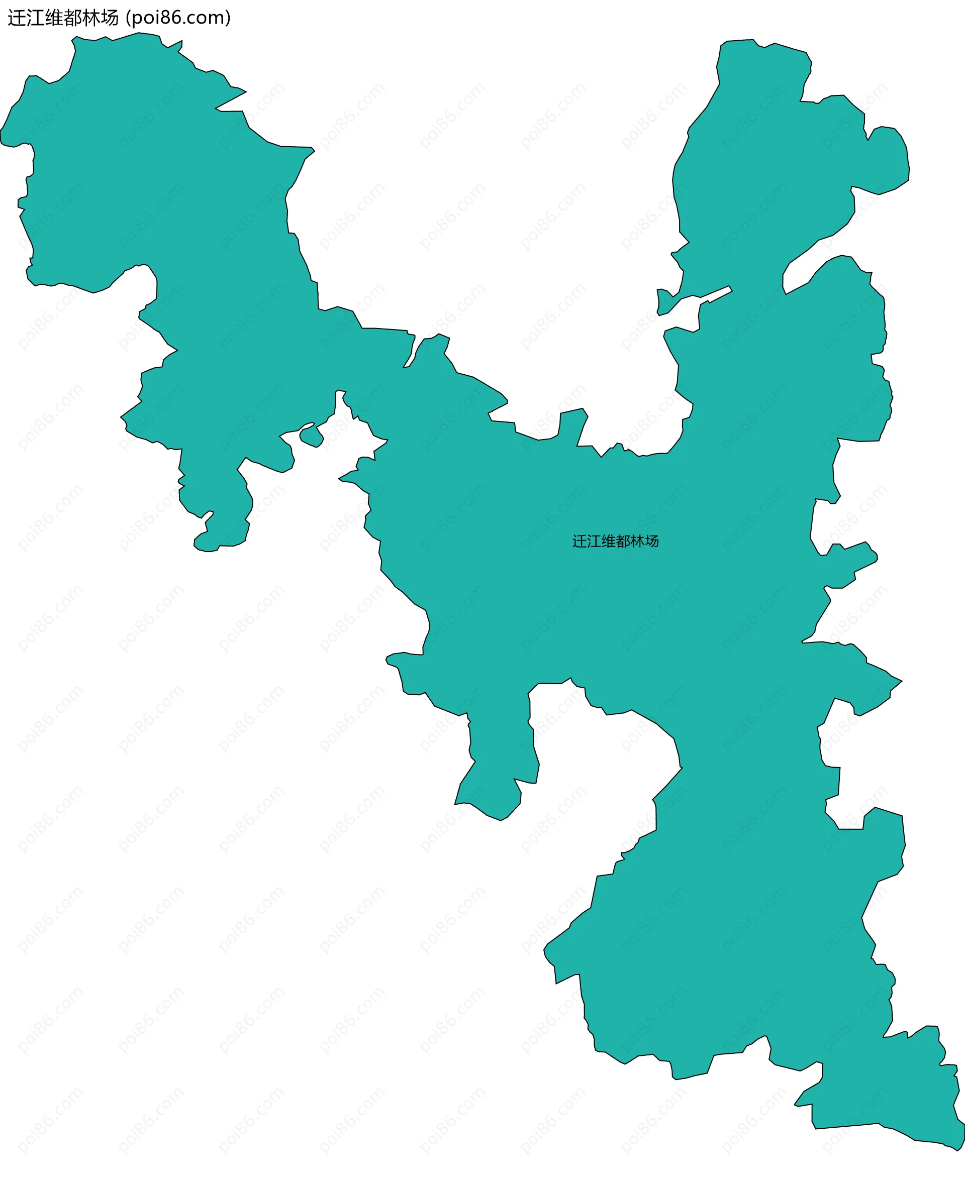 迁江维都林场边界地图