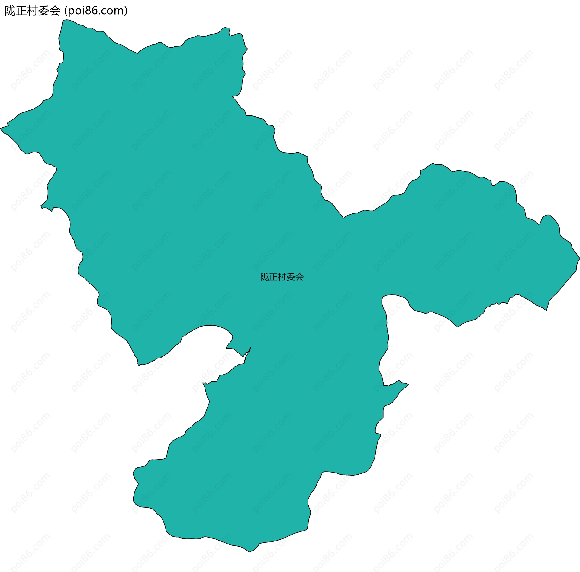 陇正村委会边界地图