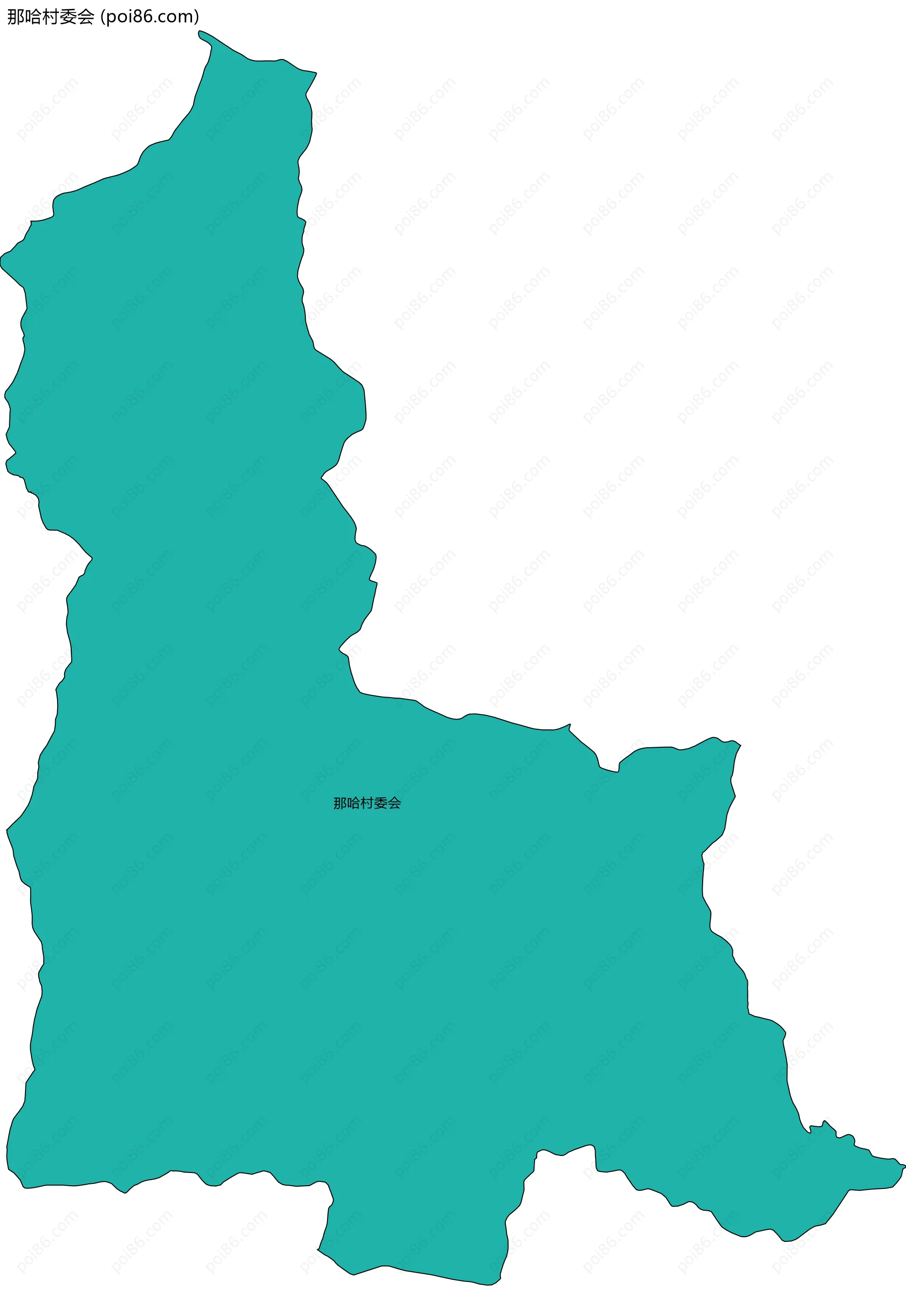 那哈村委会边界地图
