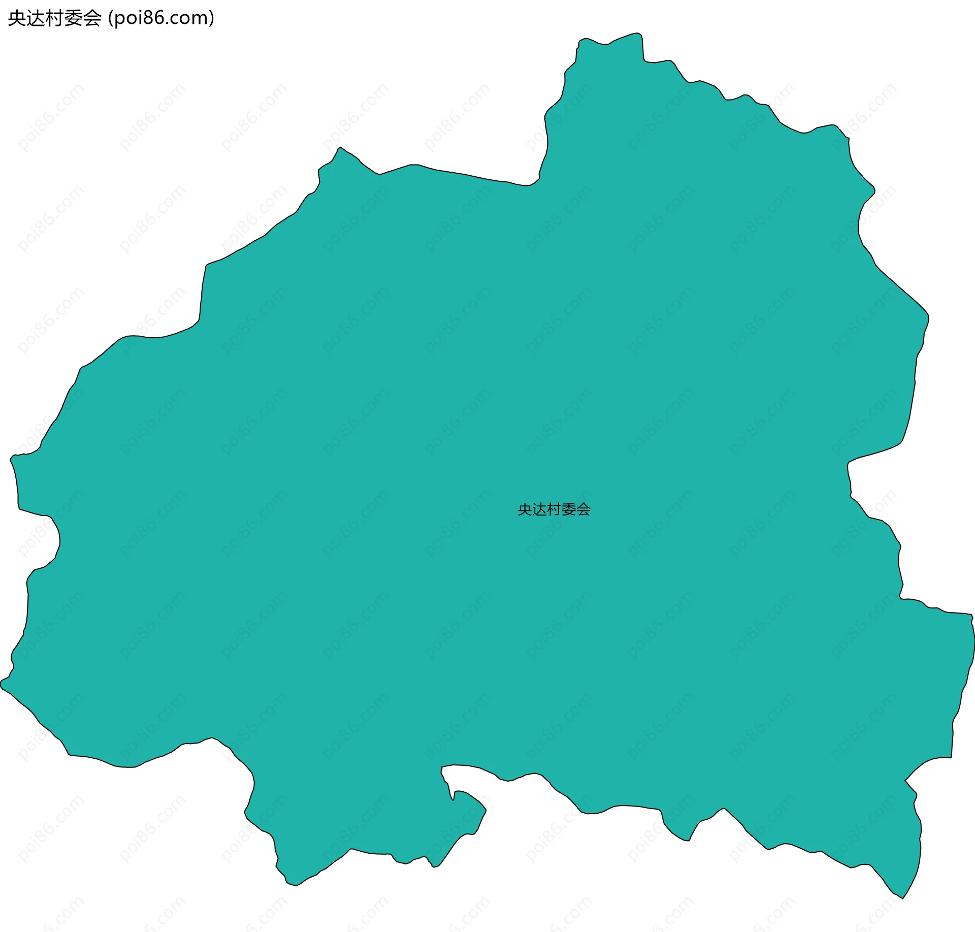 央达村委会边界地图