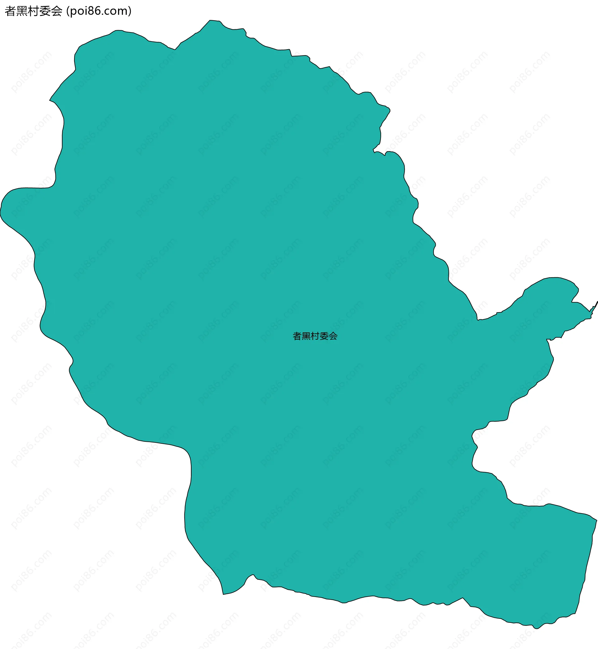 者黑村委会边界地图