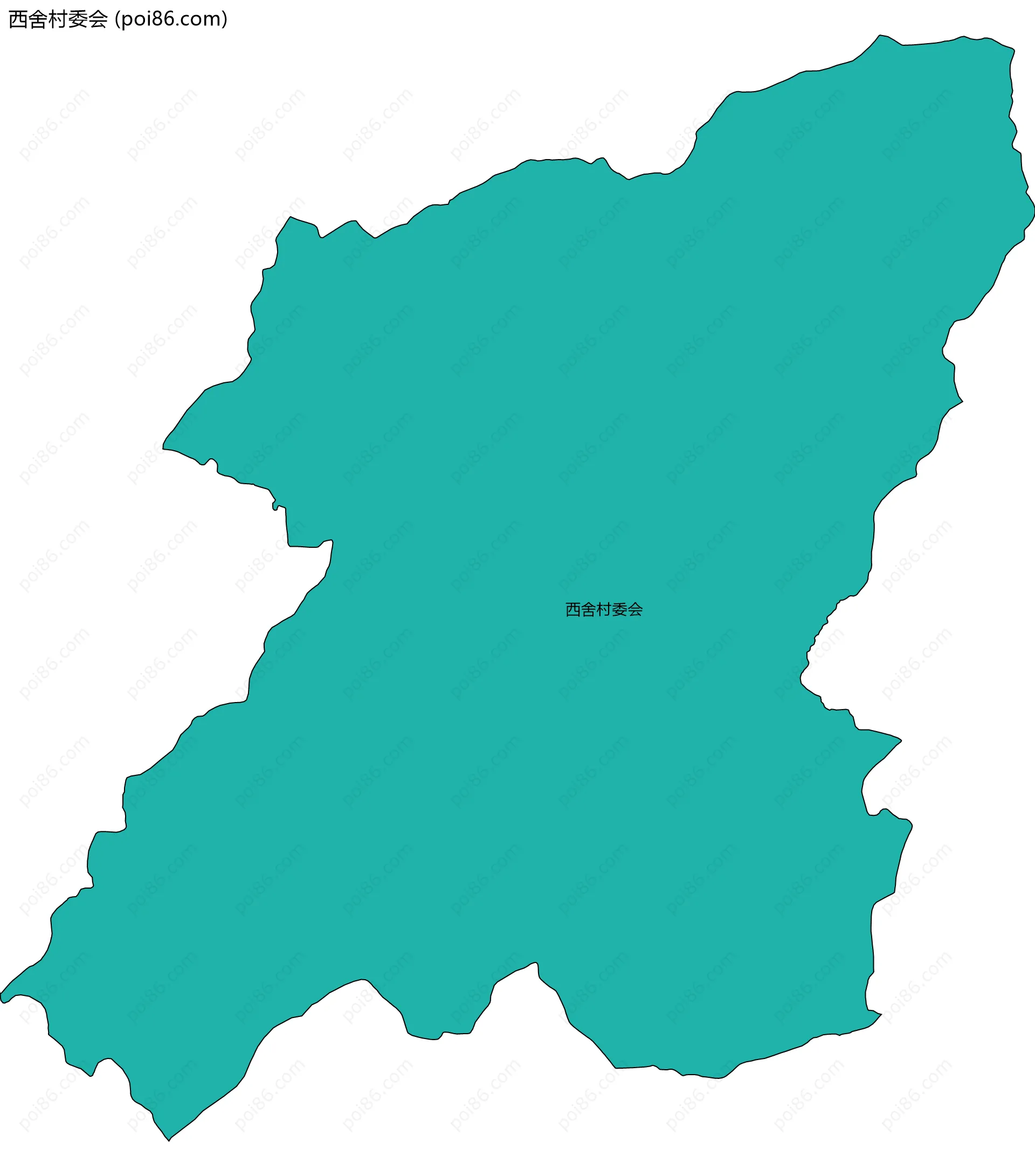 西舍村委会边界地图
