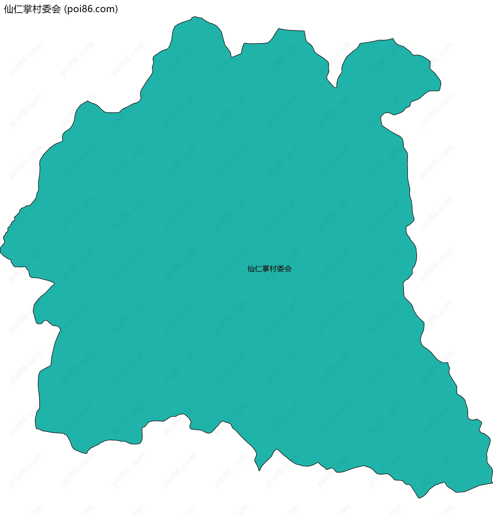仙仁掌村委会边界地图