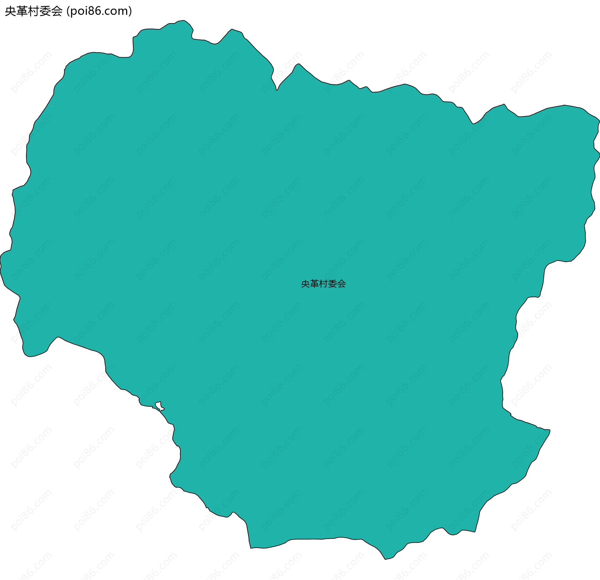 央革村委会边界地图