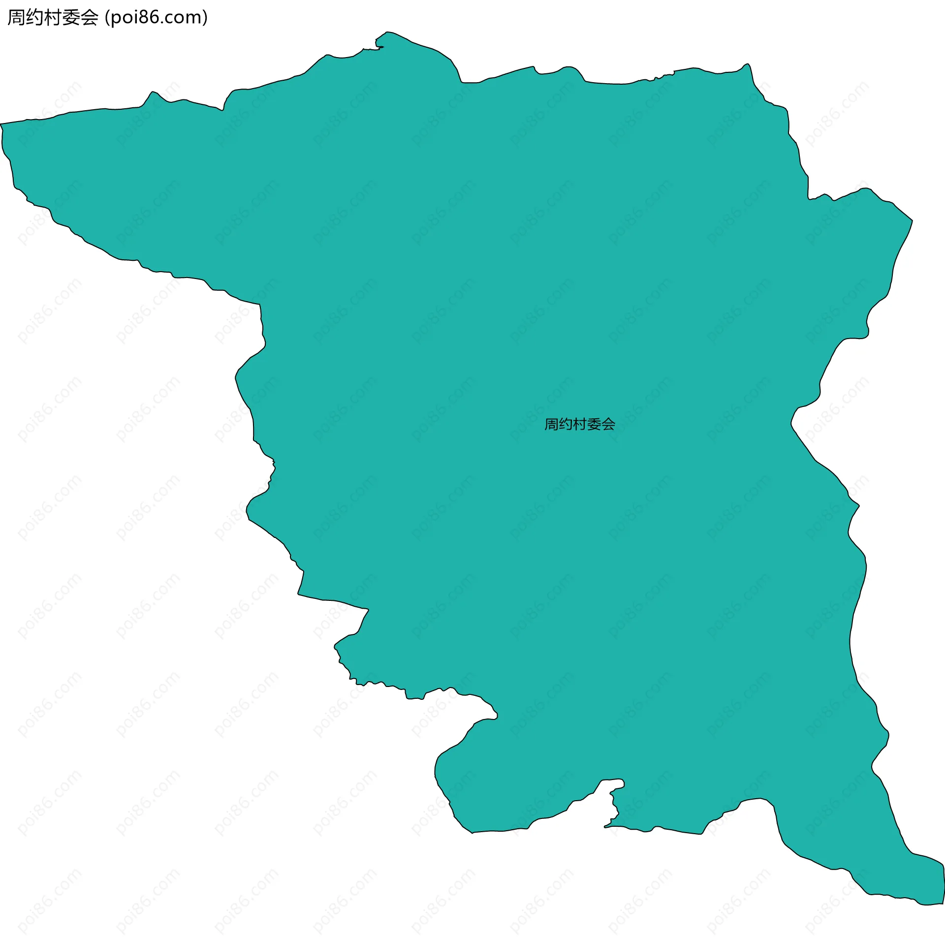 周约村委会边界地图