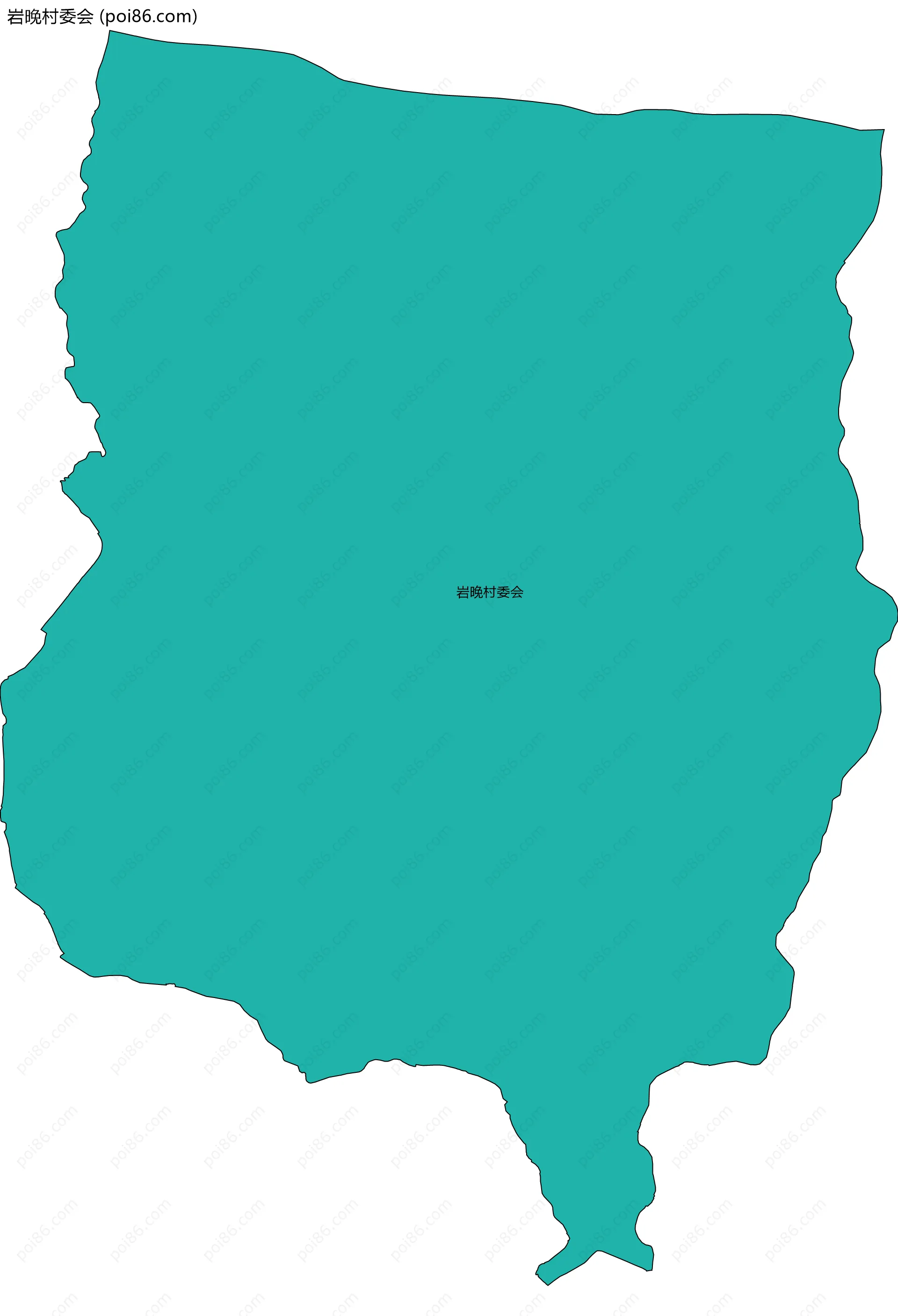 岩晚村委会边界地图