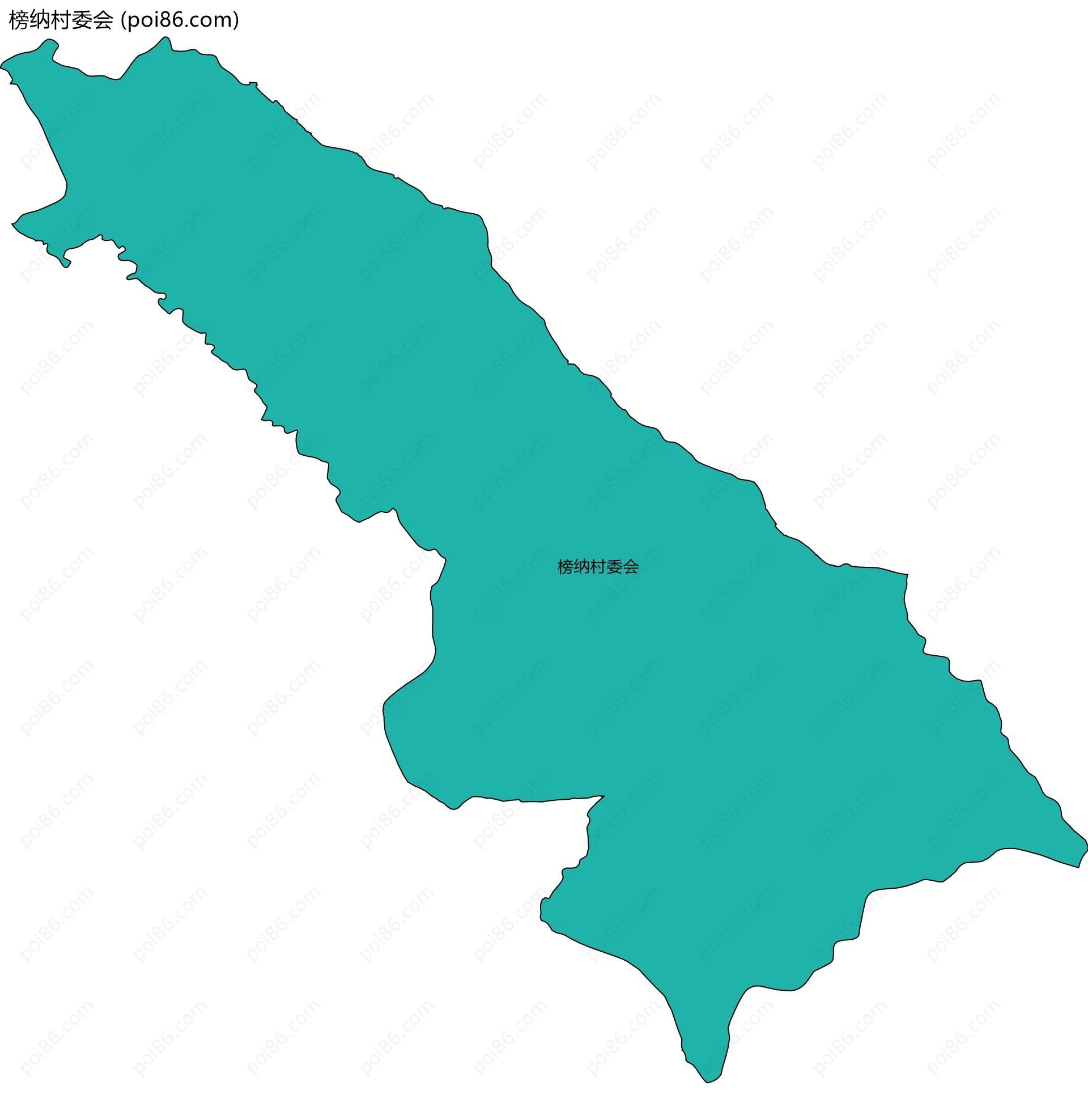 榜纳村委会边界地图