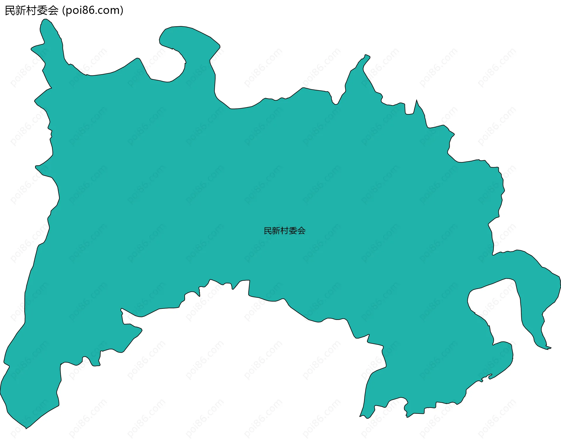 民新村委会边界地图