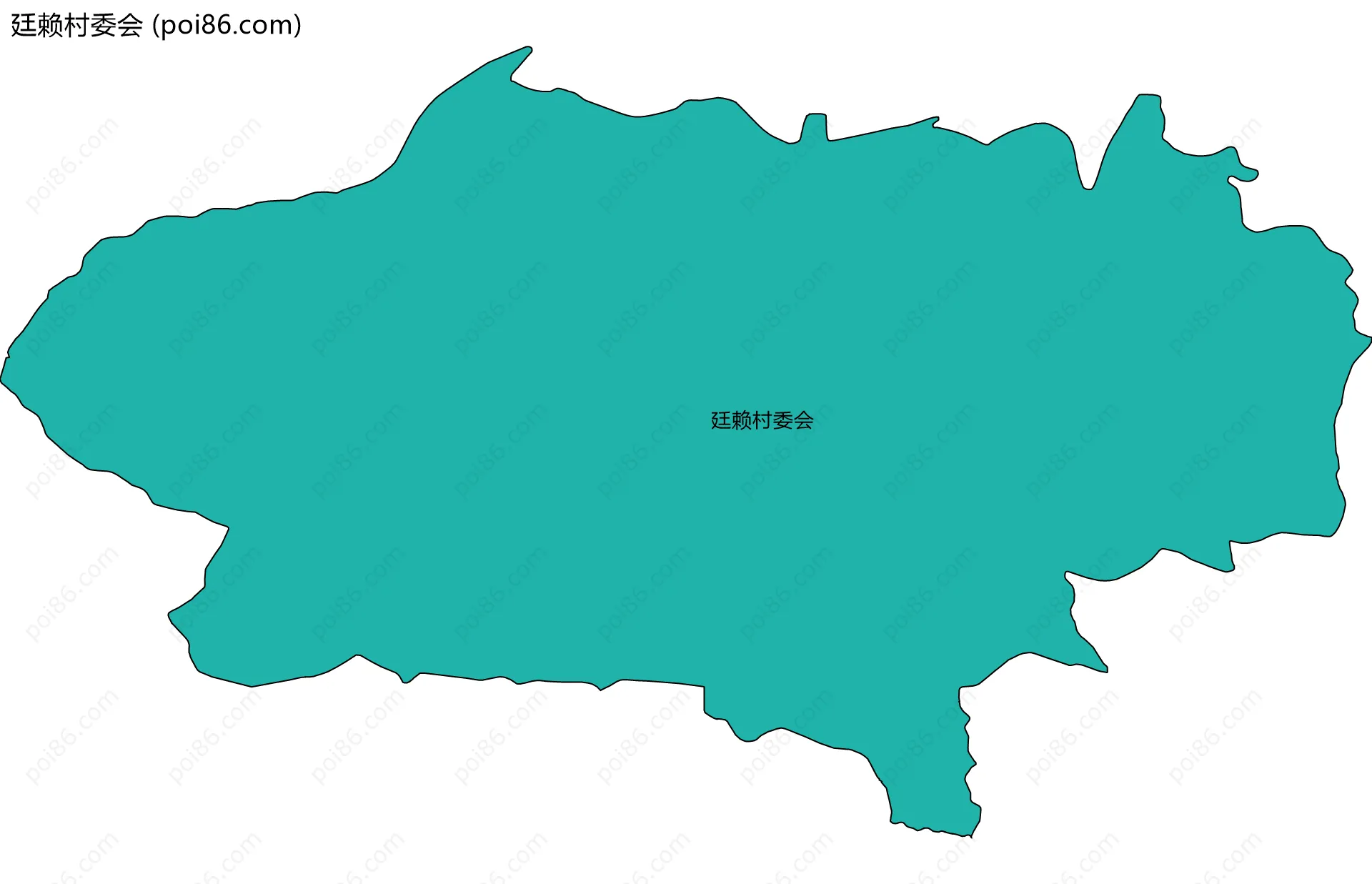 廷赖村委会边界地图