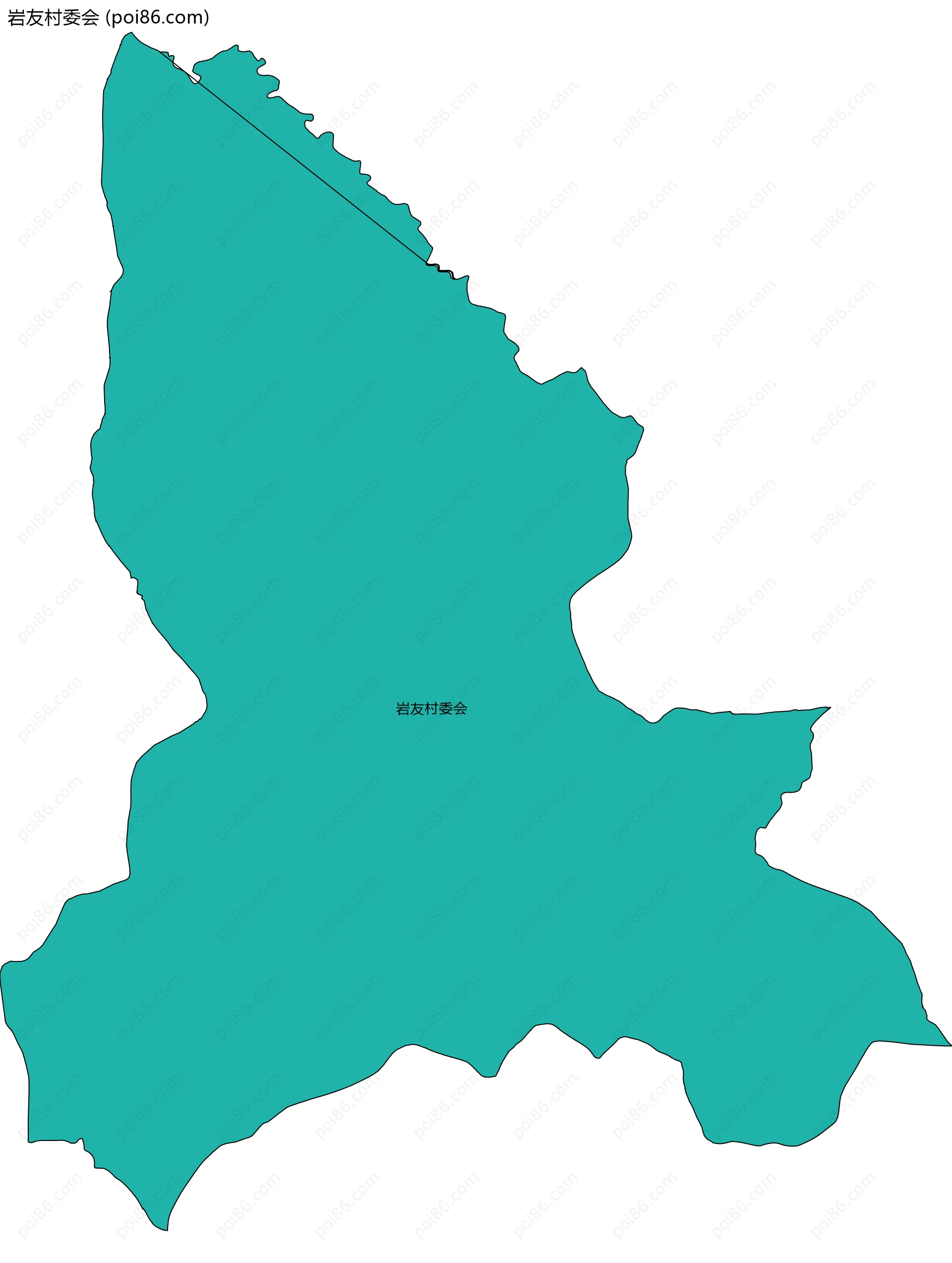 岩友村委会边界地图