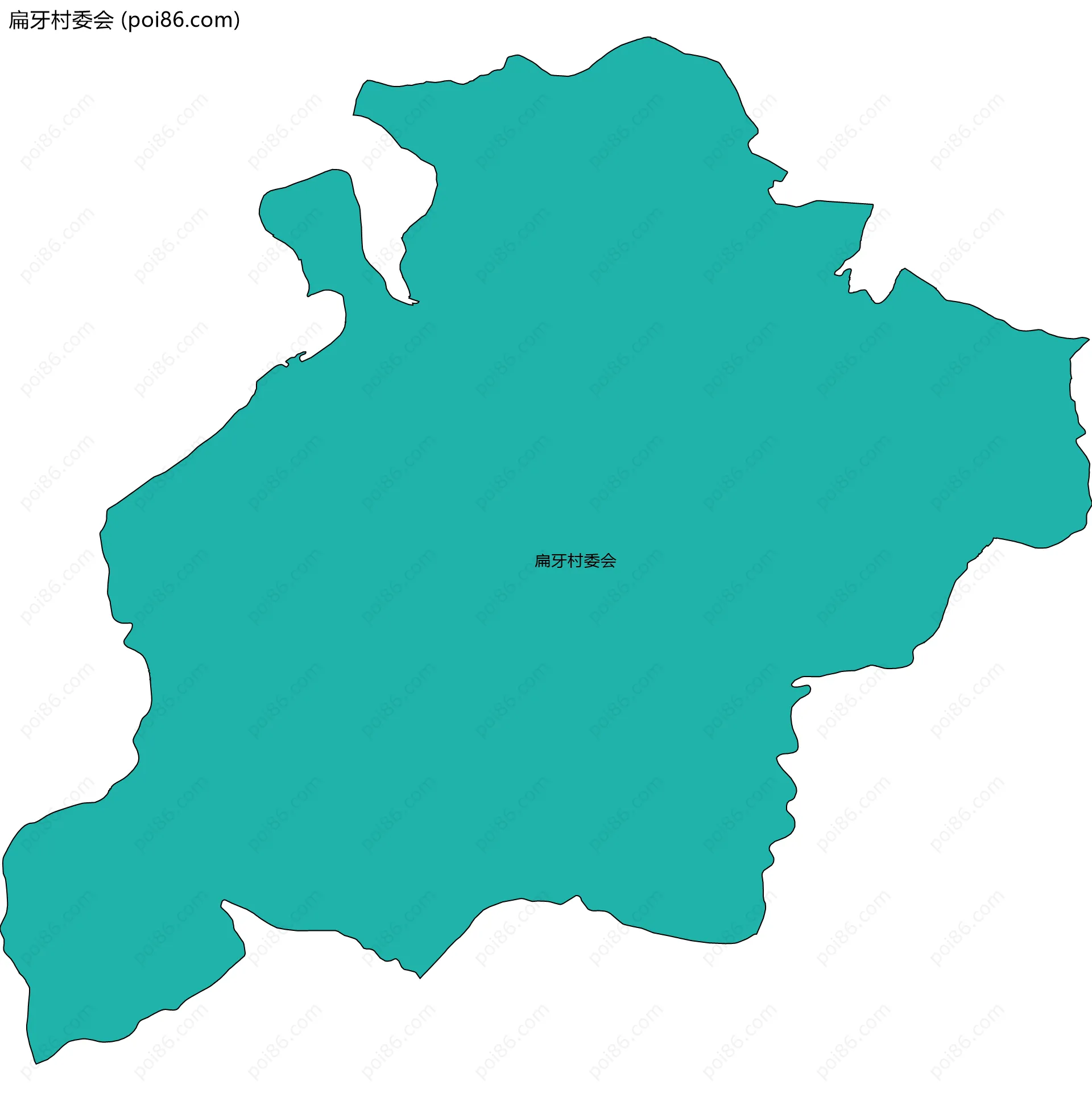 扁牙村委会边界地图